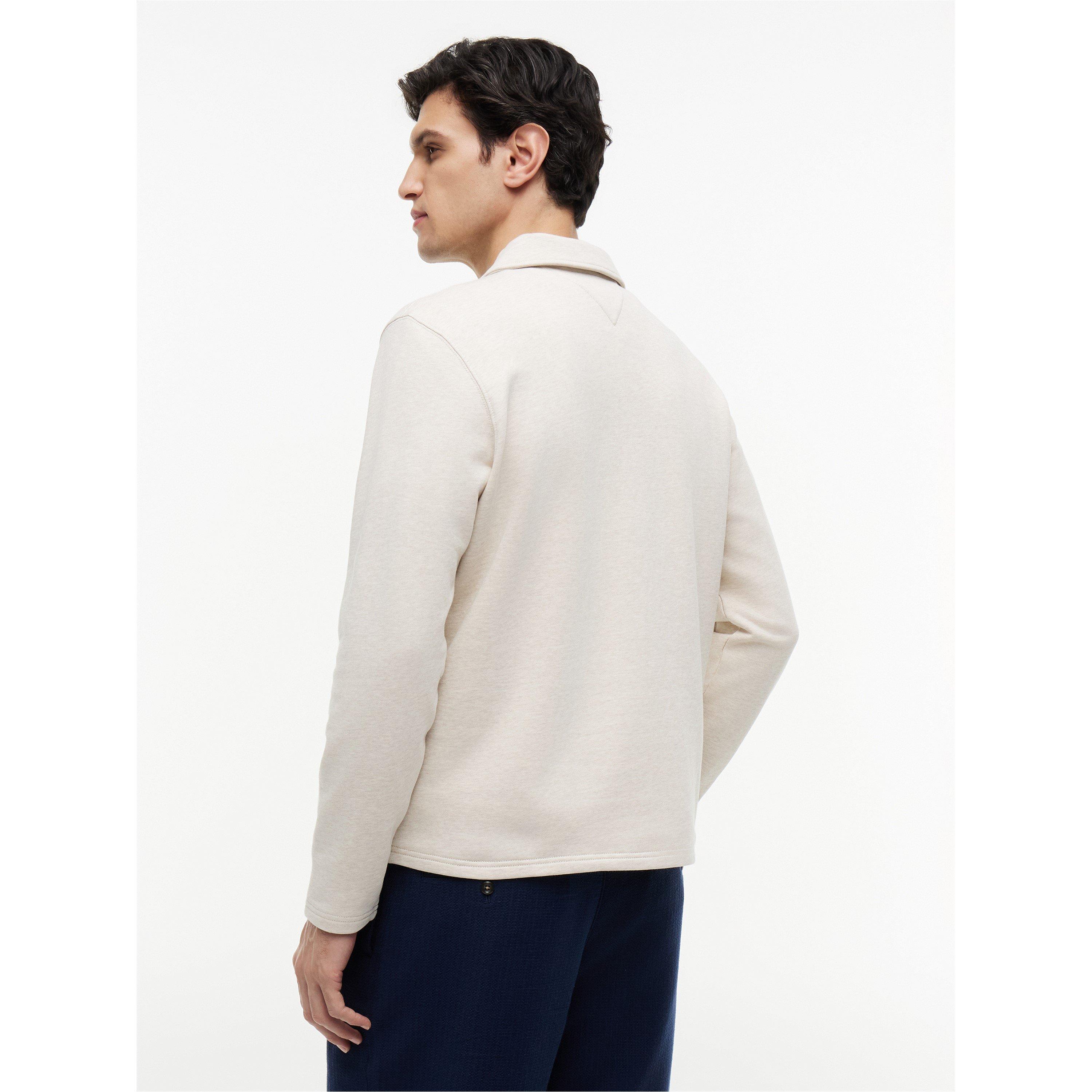 Heathered Oat - Tommy Hilfiger - Men's 1/4 Zip Fleece - 5