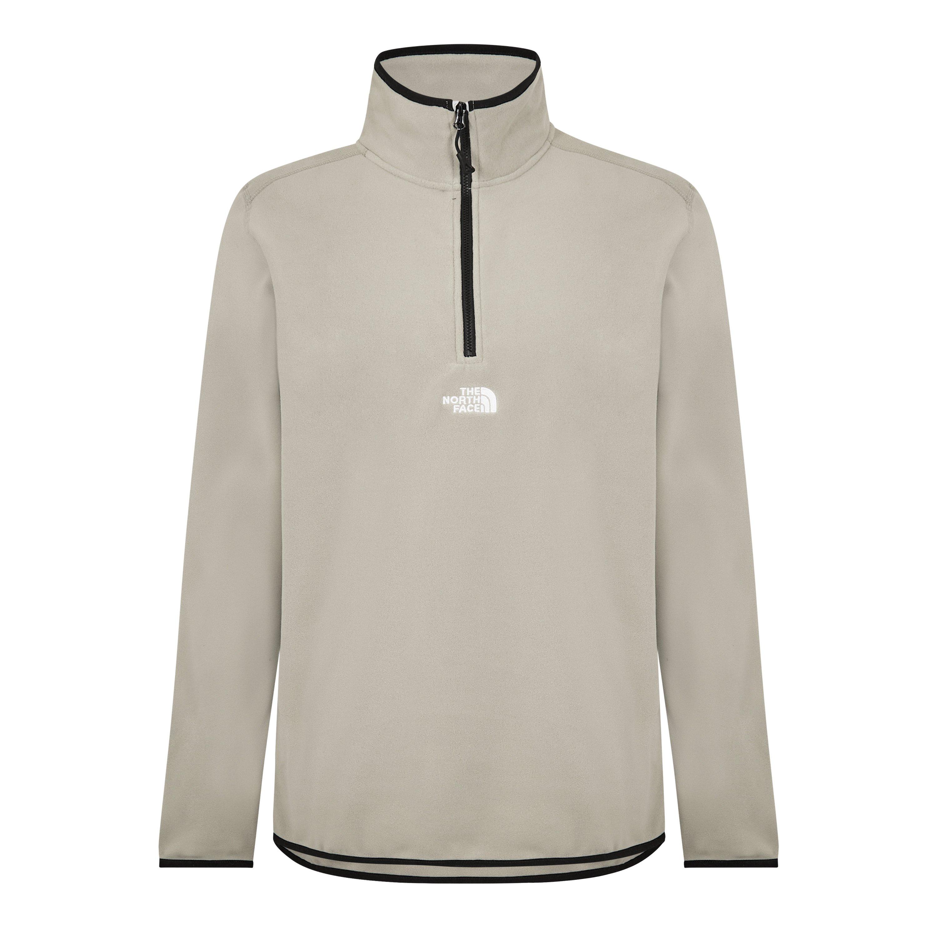 Beige 1I4 - The North Face - Men's Quarter-Zip Embroidered Glacier Fleece - 1
