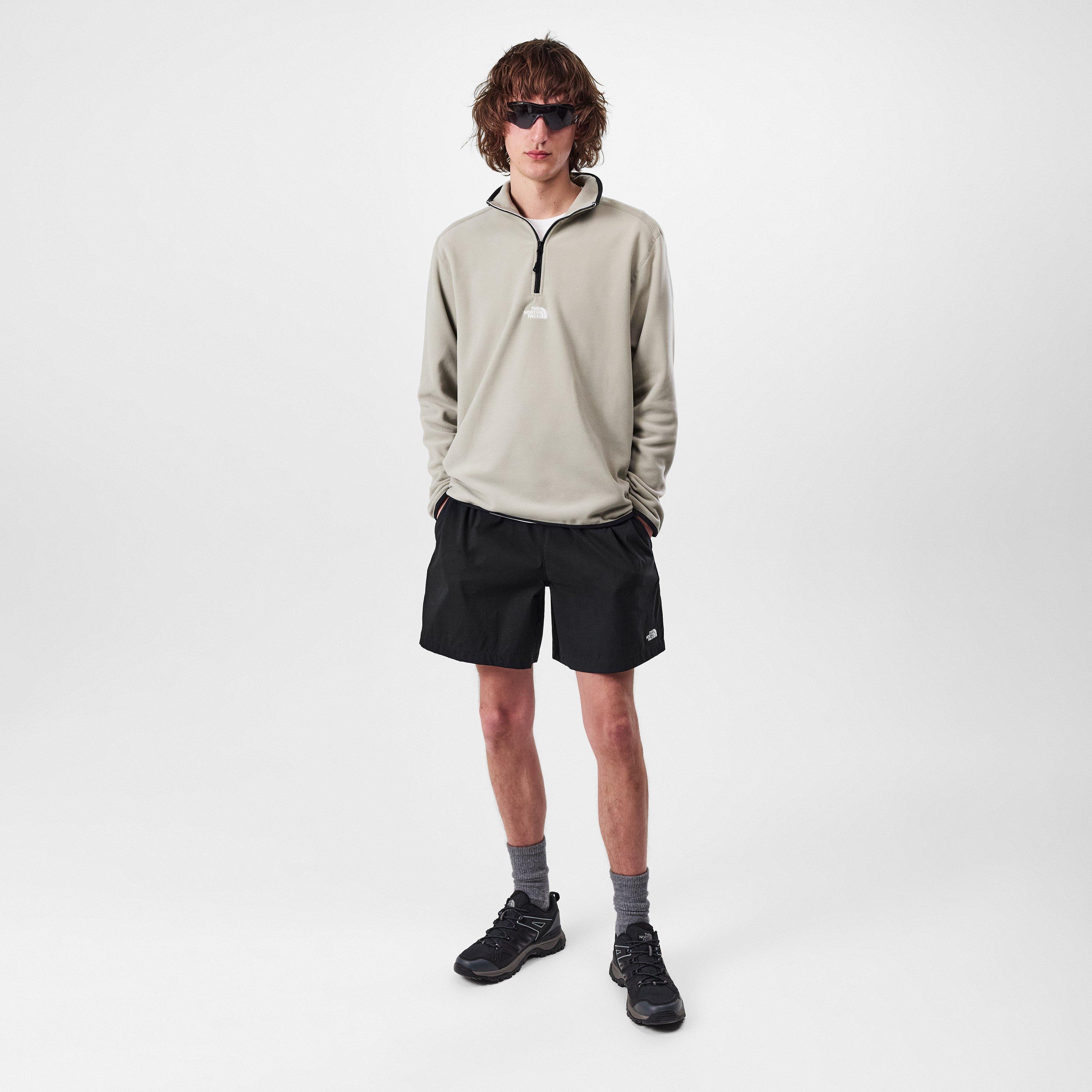 Beige 1I4 - The North Face - Men's Quarter-Zip Embroidered Glacier Fleece - 5