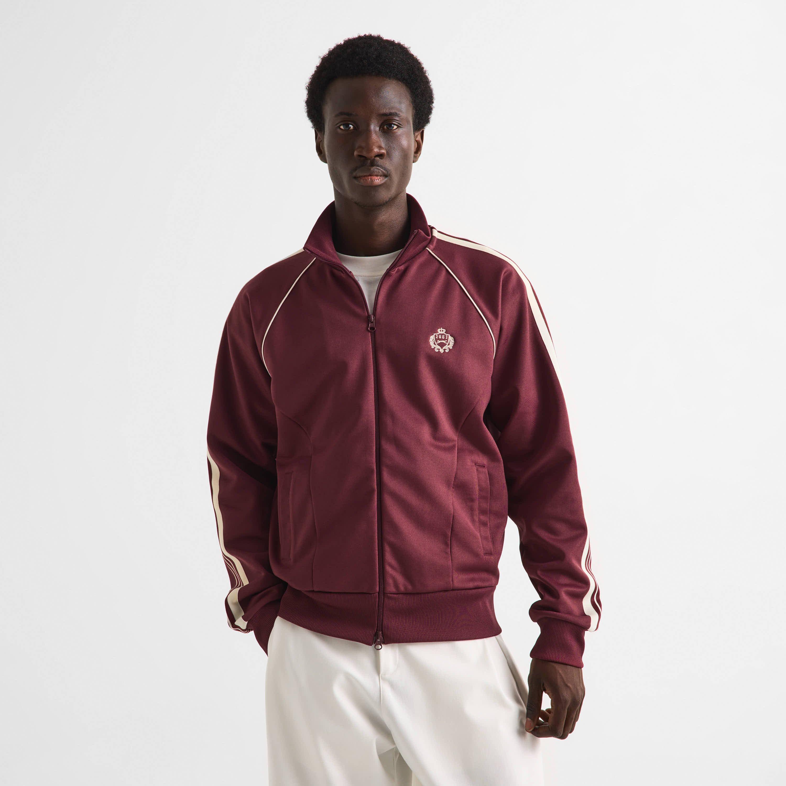 Burgundy - Slazenger - Off-Court Men’s Warmdown Track Jacket - 3