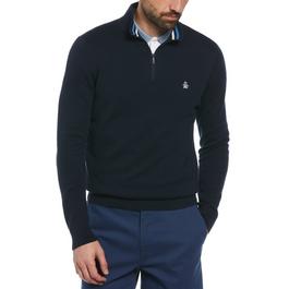 Original Penguin PenguinquarterZip Tipped Jumper Mens