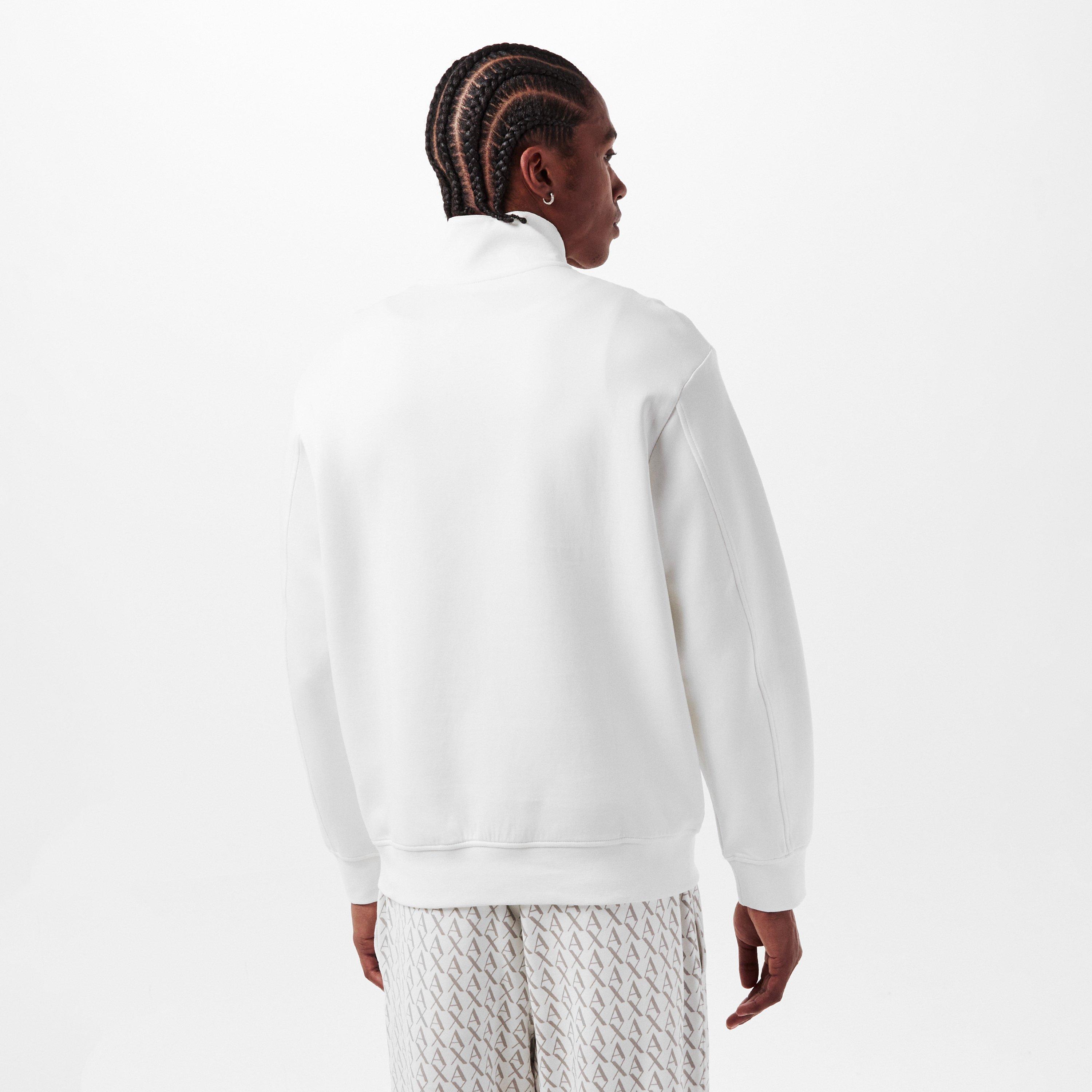 Off White - Armani Exchange - Men's quarter Zip Fleece - 4