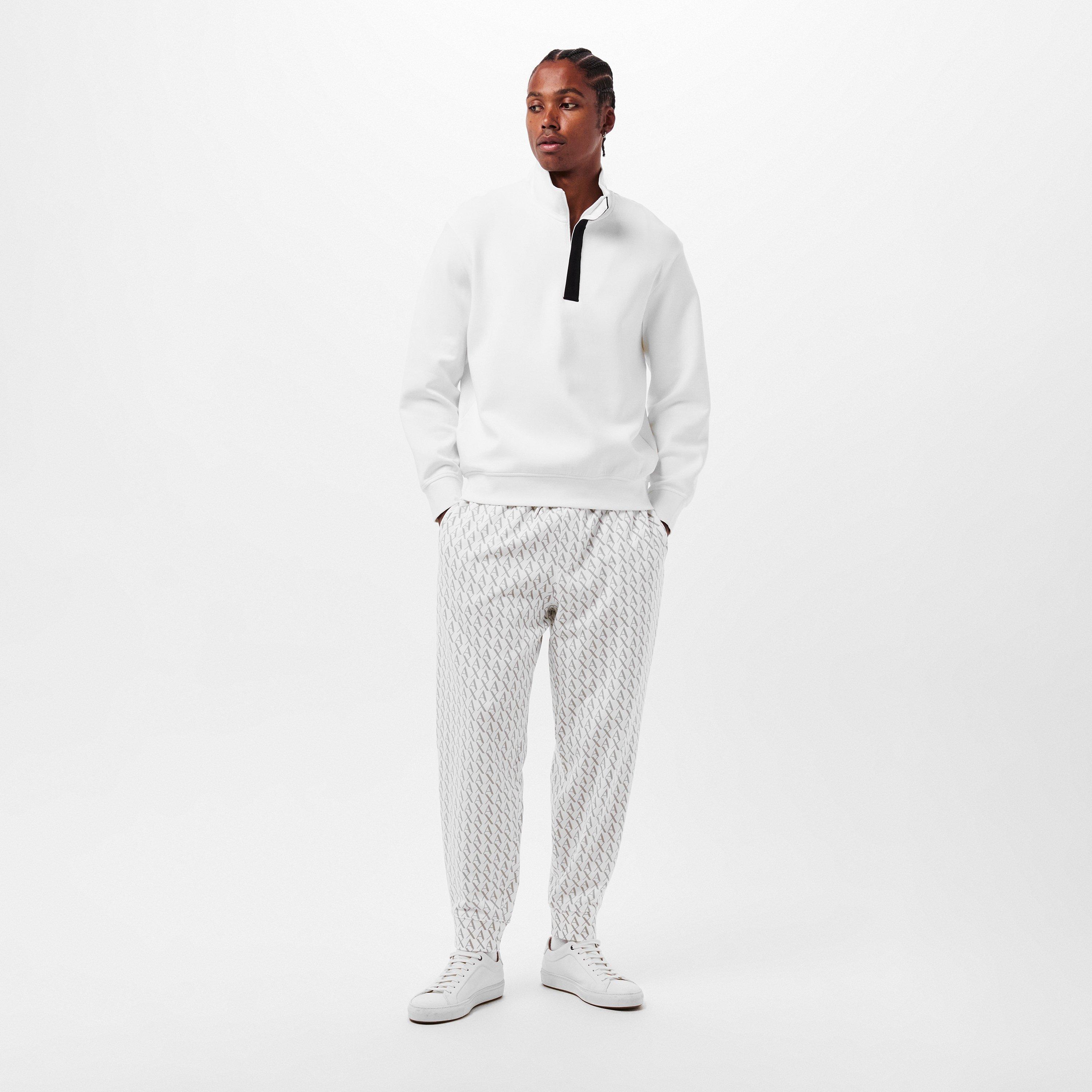Off White - Armani Exchange - Men's quarter Zip Fleece - 6