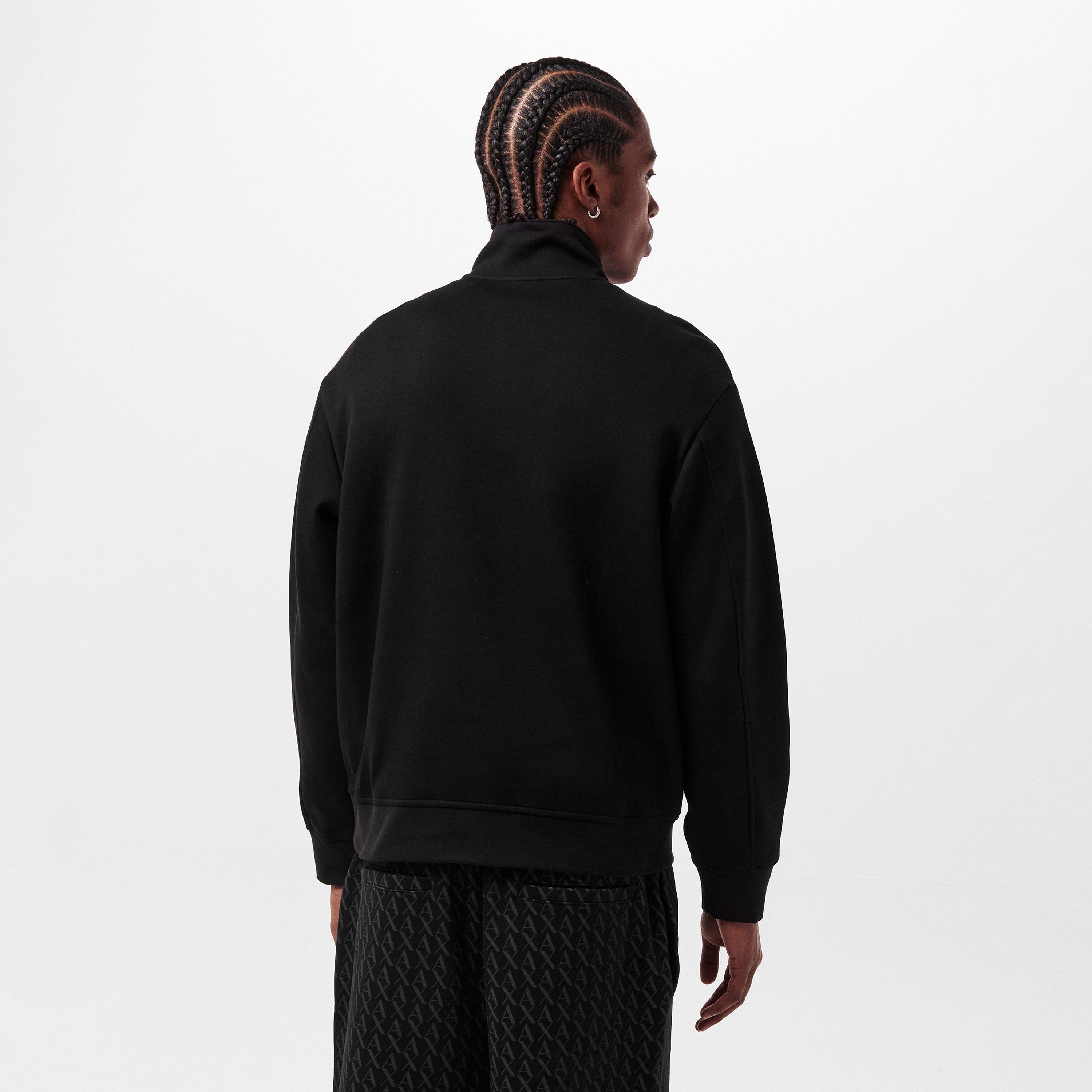 Black - Armani Exchange - Men's Quarter Zip Pullover - 4