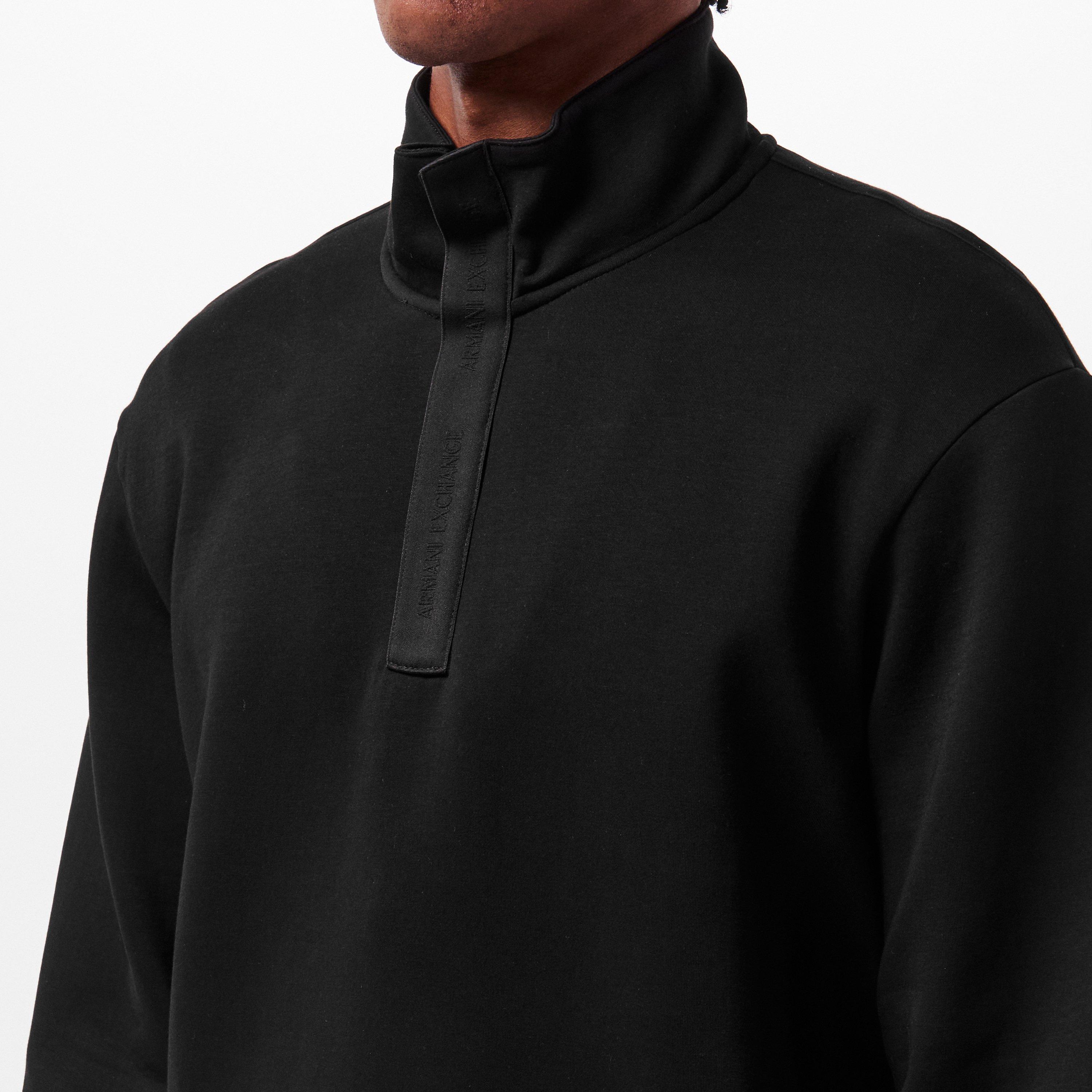 Black - Armani Exchange - Men's Quarter Zip Pullover - 5