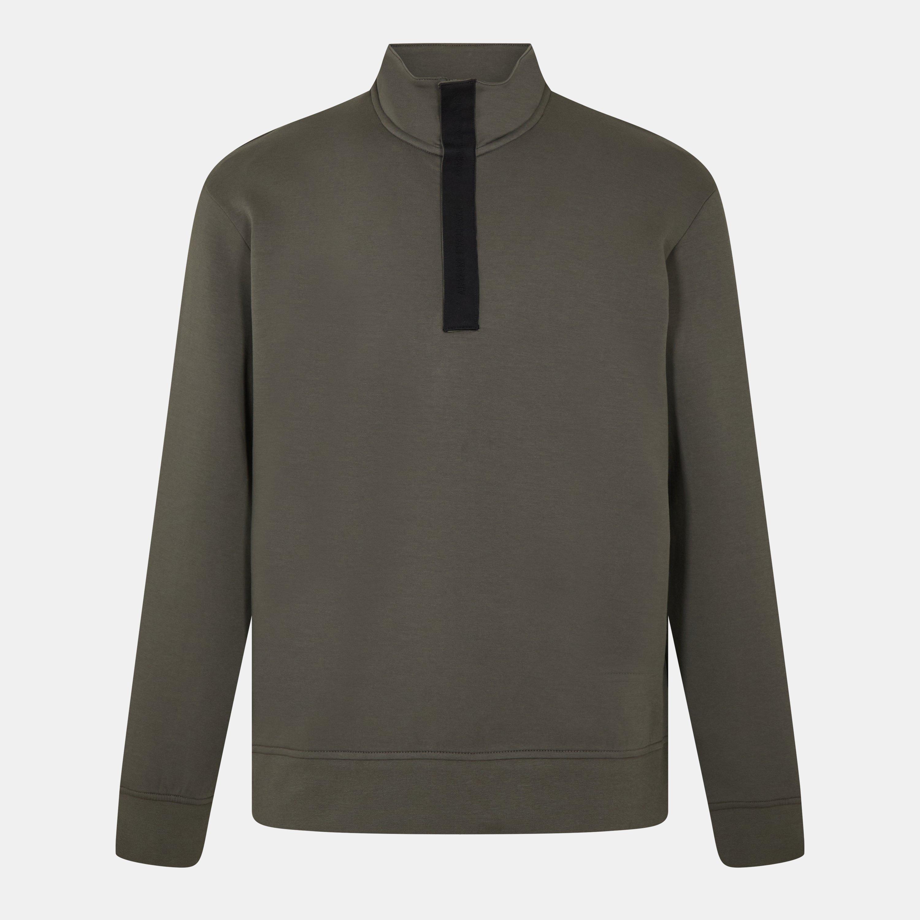 Armani Exchange Men's Quarter Zip Pullover - Khaki U8144 - M