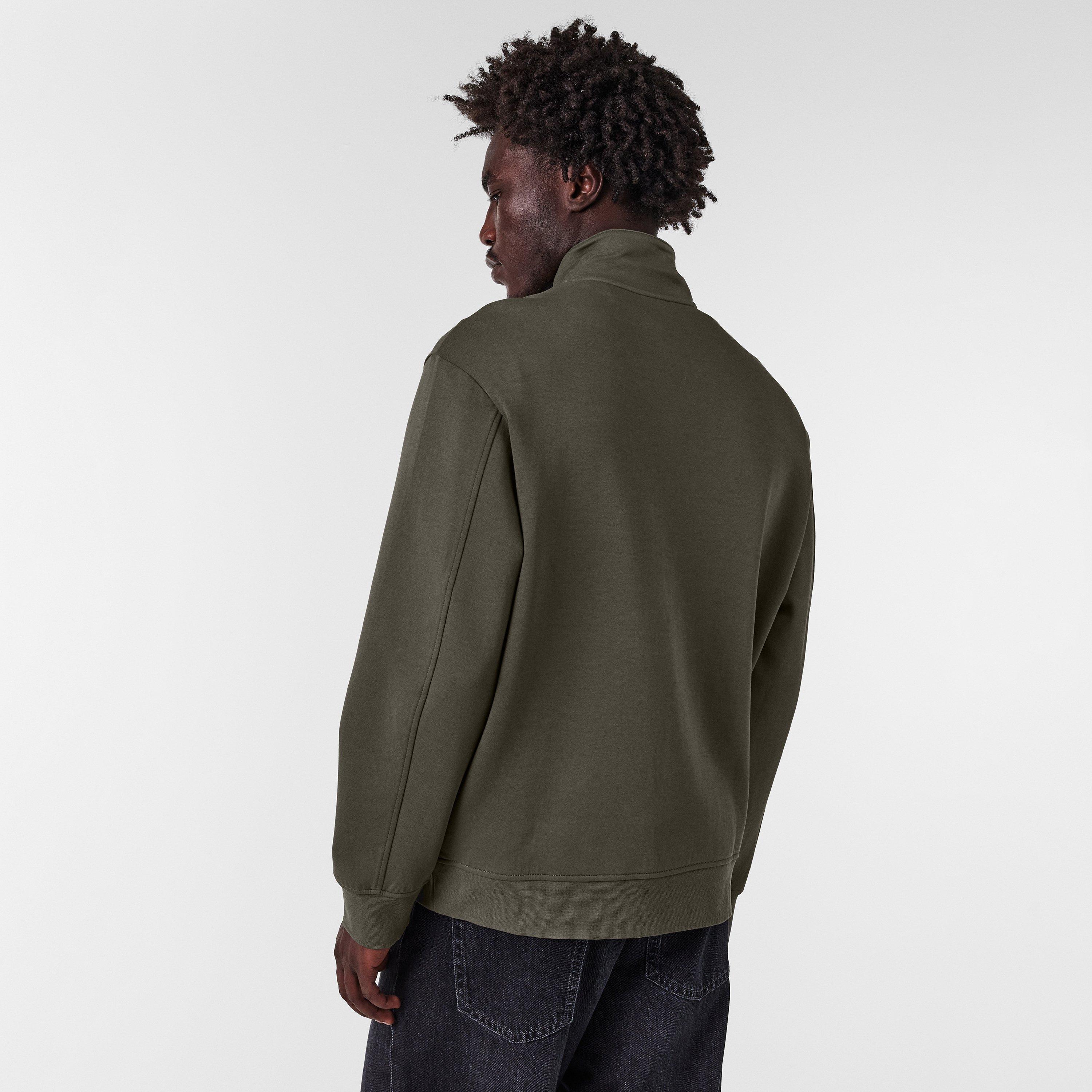 Khaki U8144 - Armani Exchange - Men's quarter Zip Fleece - 4