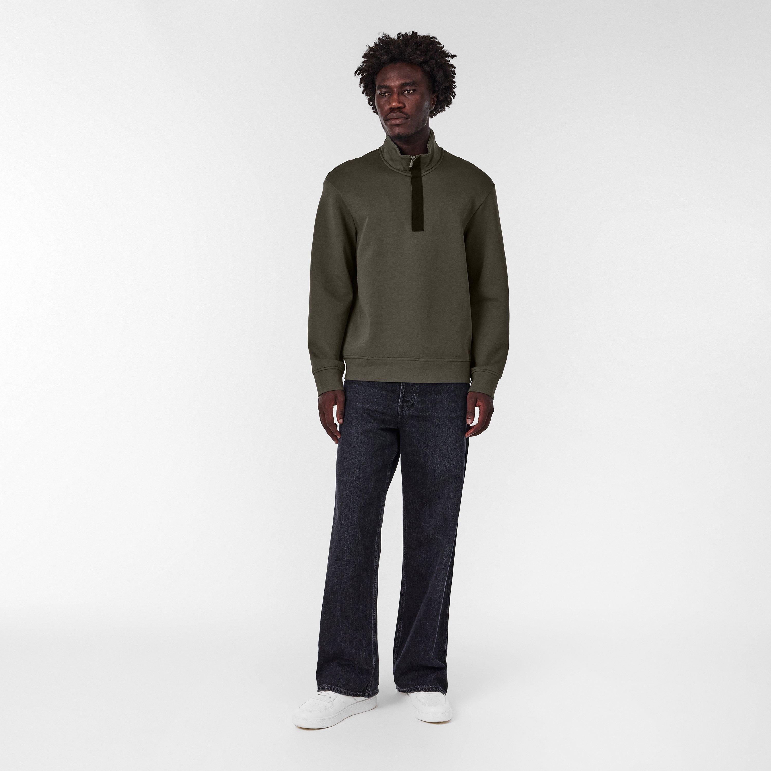 Khaki U8144 - Armani Exchange - Men's quarter Zip Fleece - 6