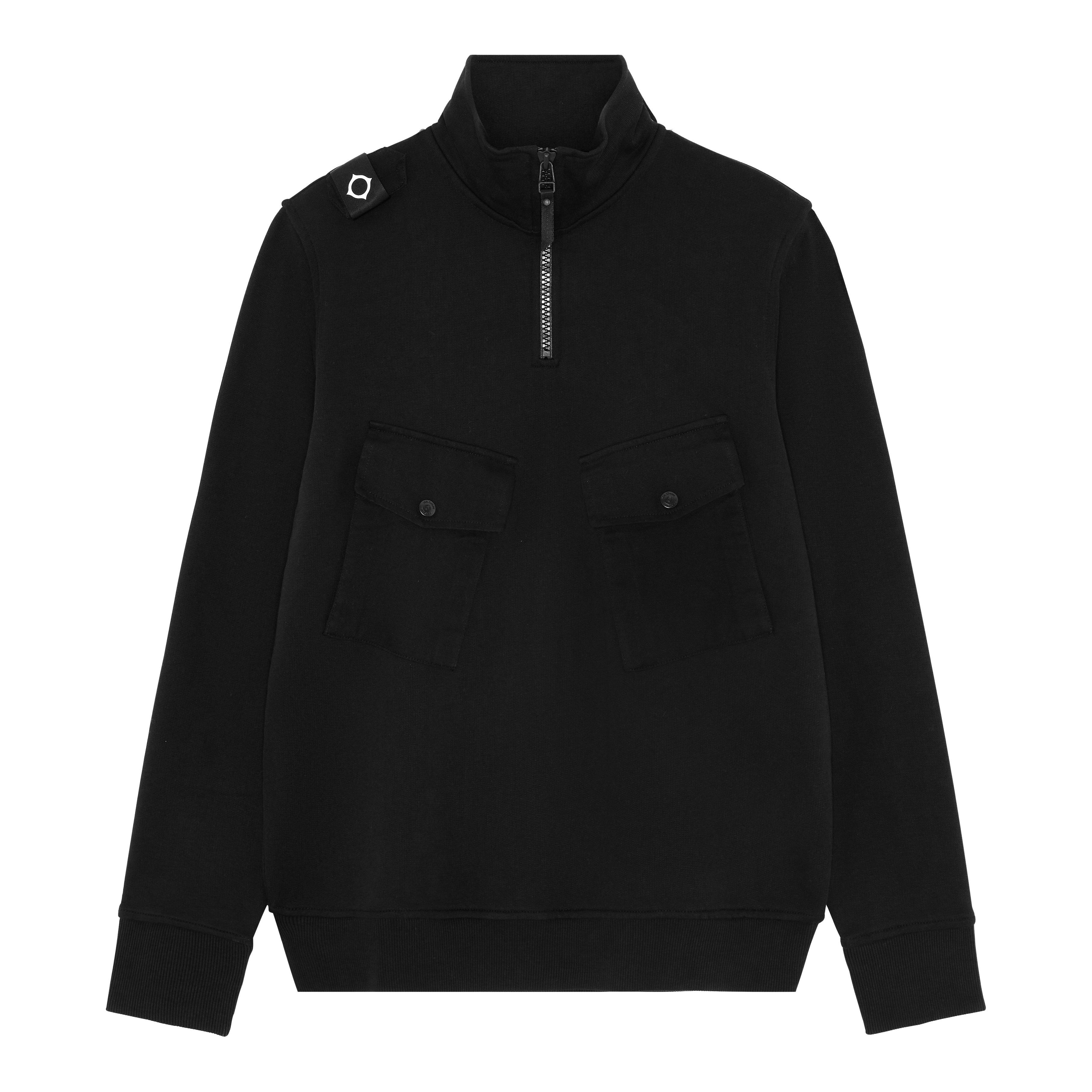 Gant ¼ Zip Fleece Jumper - Black 005 - Size 2XL