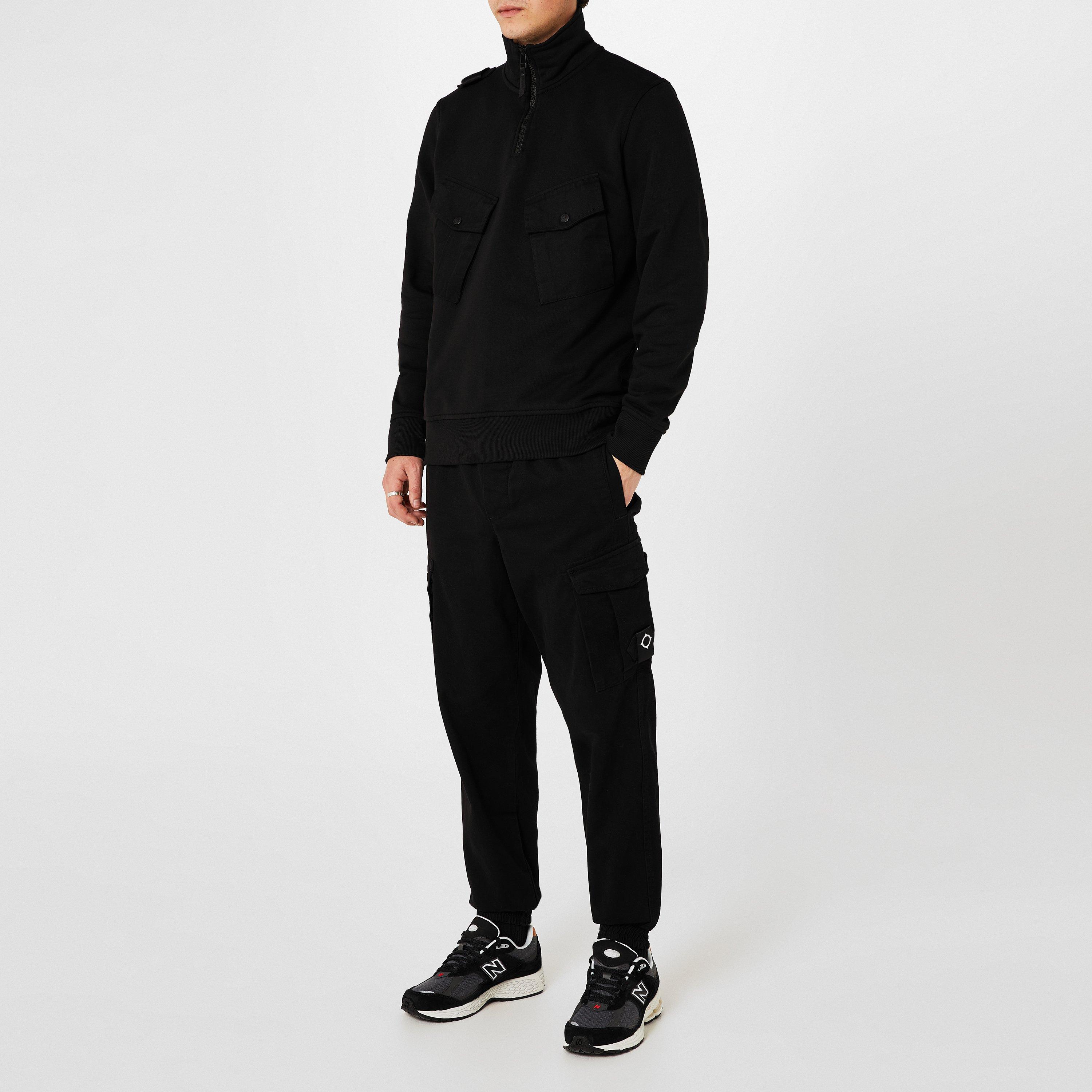 Black 005 - Gant - ¼ Zip Fleece Jumper - 2