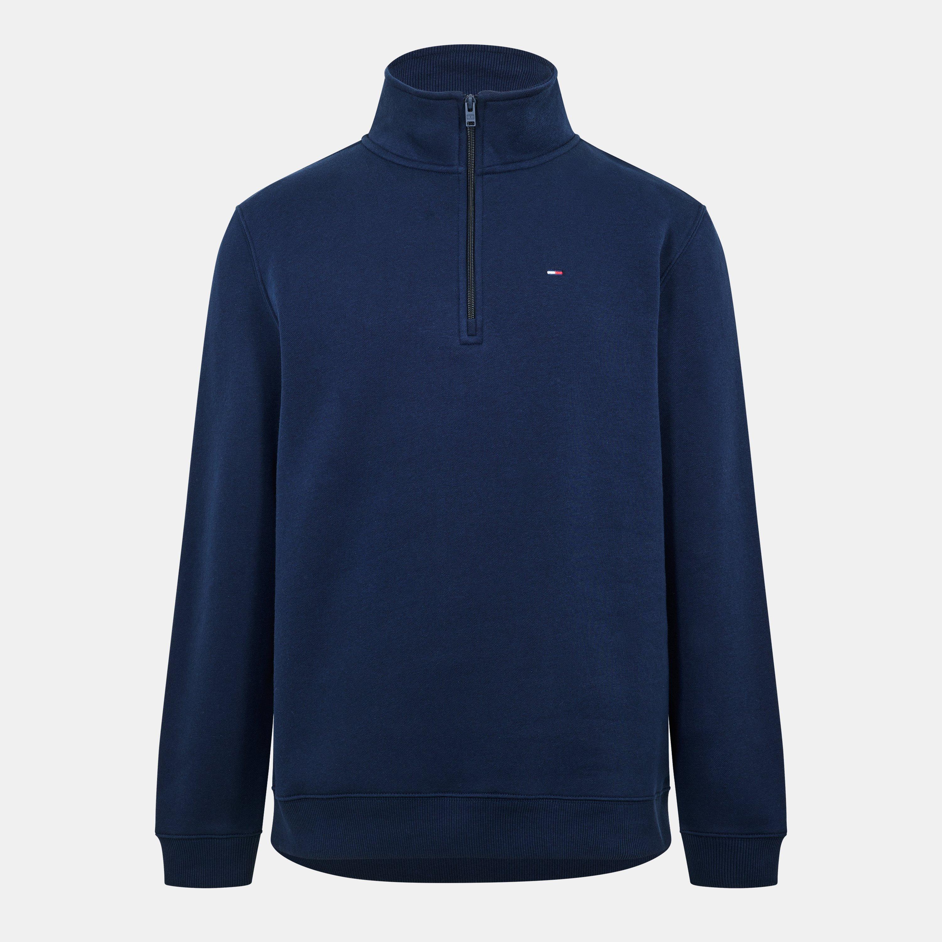 Dark Navy C1G - Tommy Jeans - Men's Flag 1/4 Zip Fleece - 1