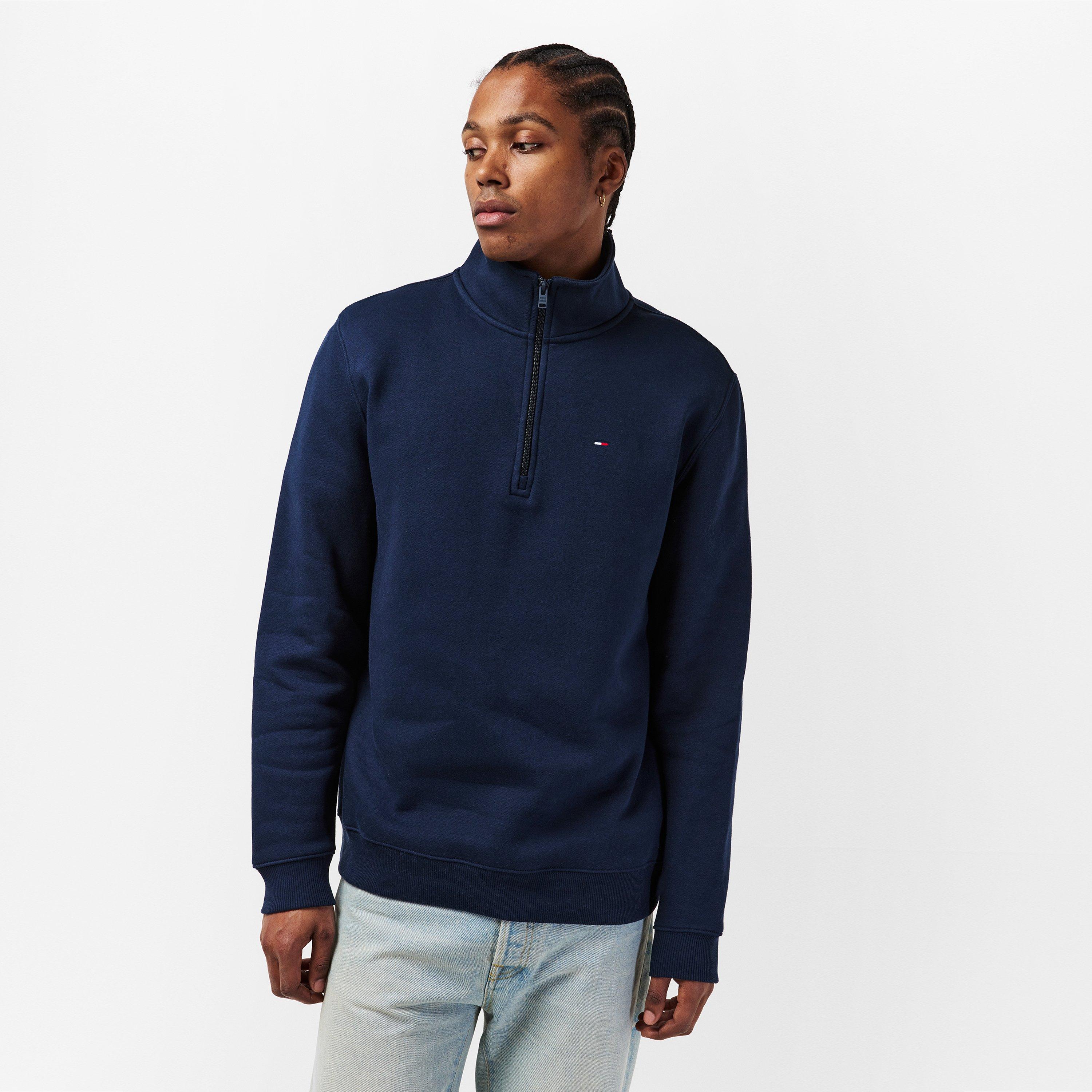 Dark Navy C1G - Tommy Jeans - Flag quarter Zip Fleece - 3