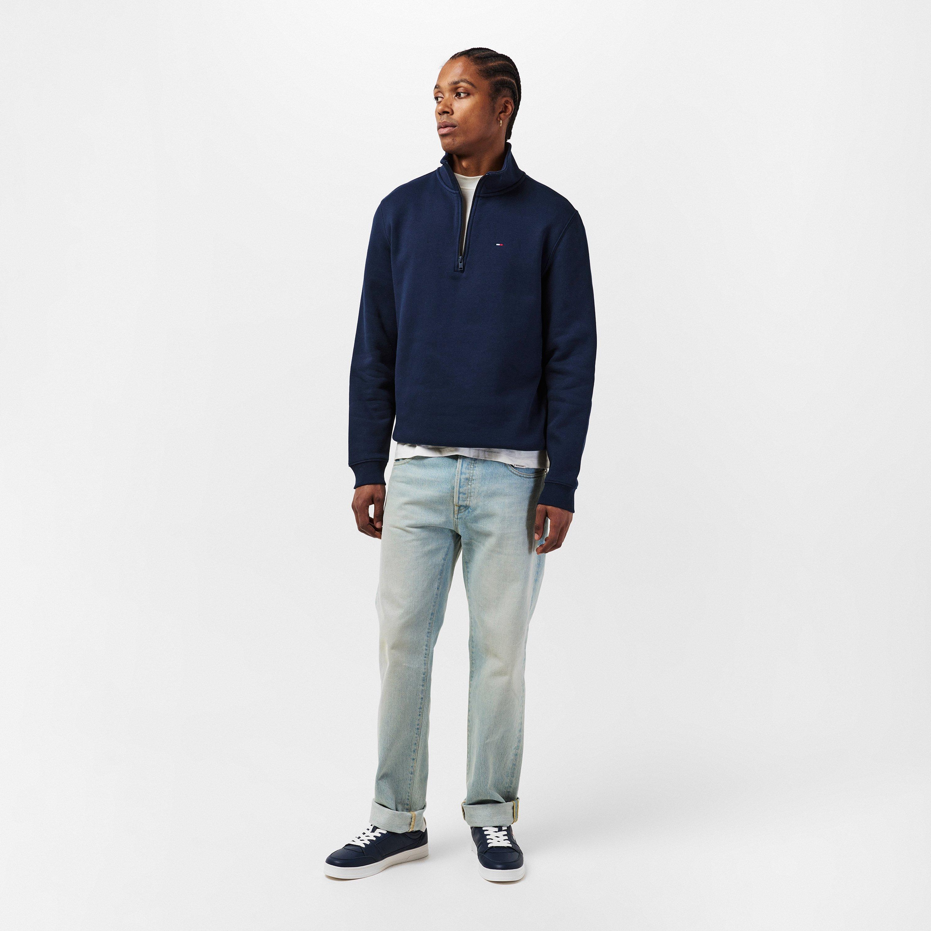 Dark Navy C1G - Tommy Jeans - Flag quarter Zip Fleece - 6