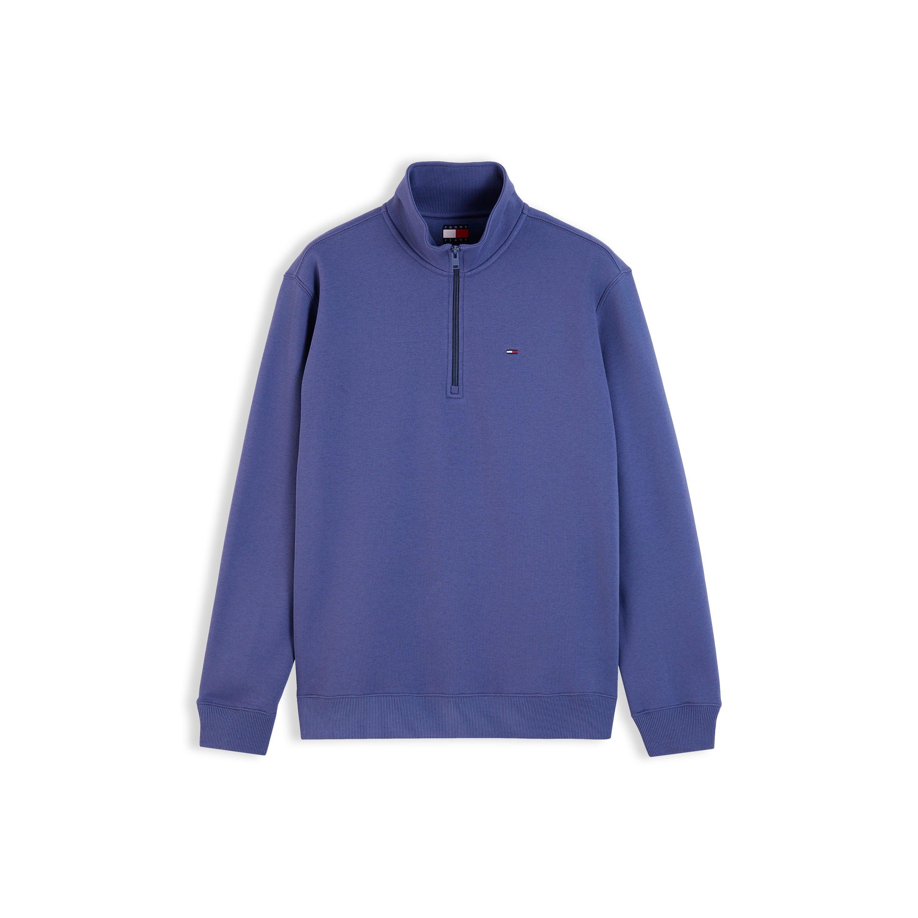 Tommy Jeans Men's Flag 1/4 Zip Fleece - Basic Navy - M