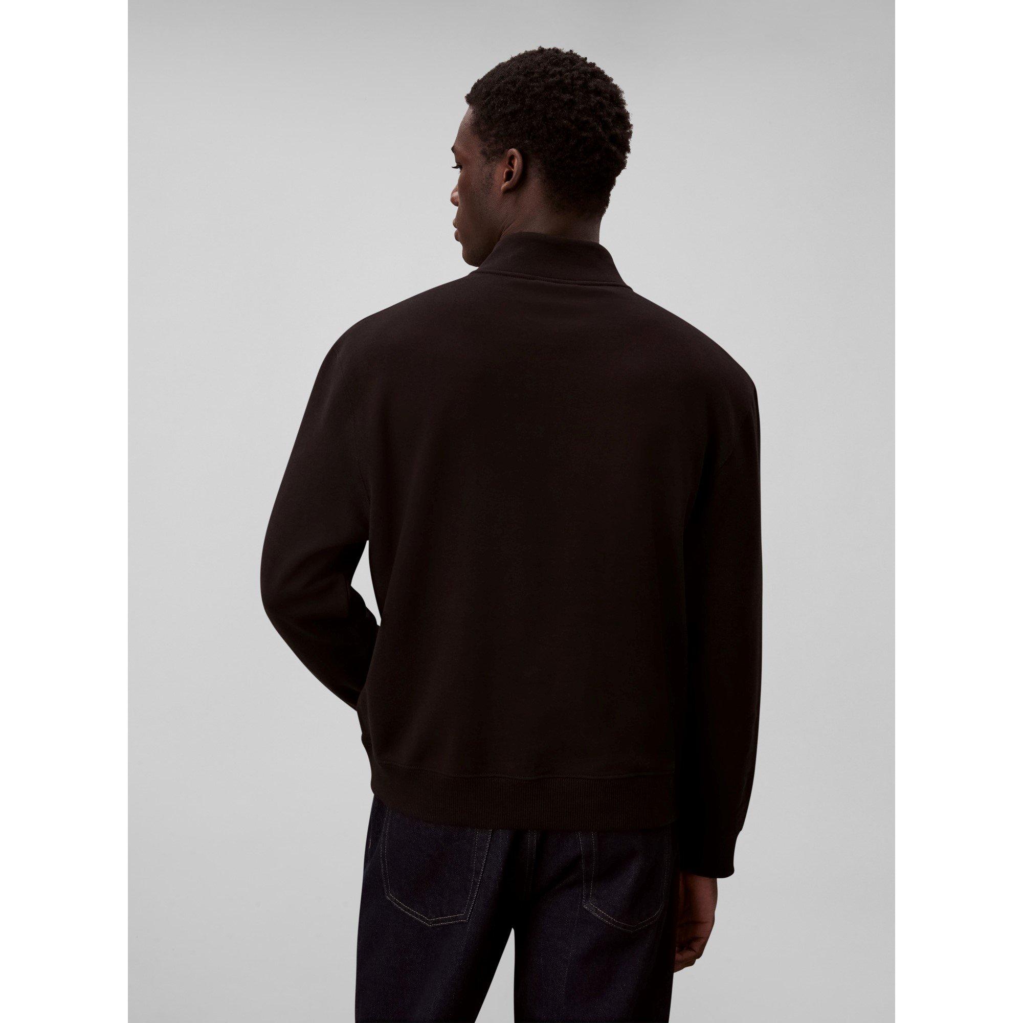 Black UB1 - Calvin Klein Jeans - Men's CKJ Monogram Quarter-Zip Fleece - 3