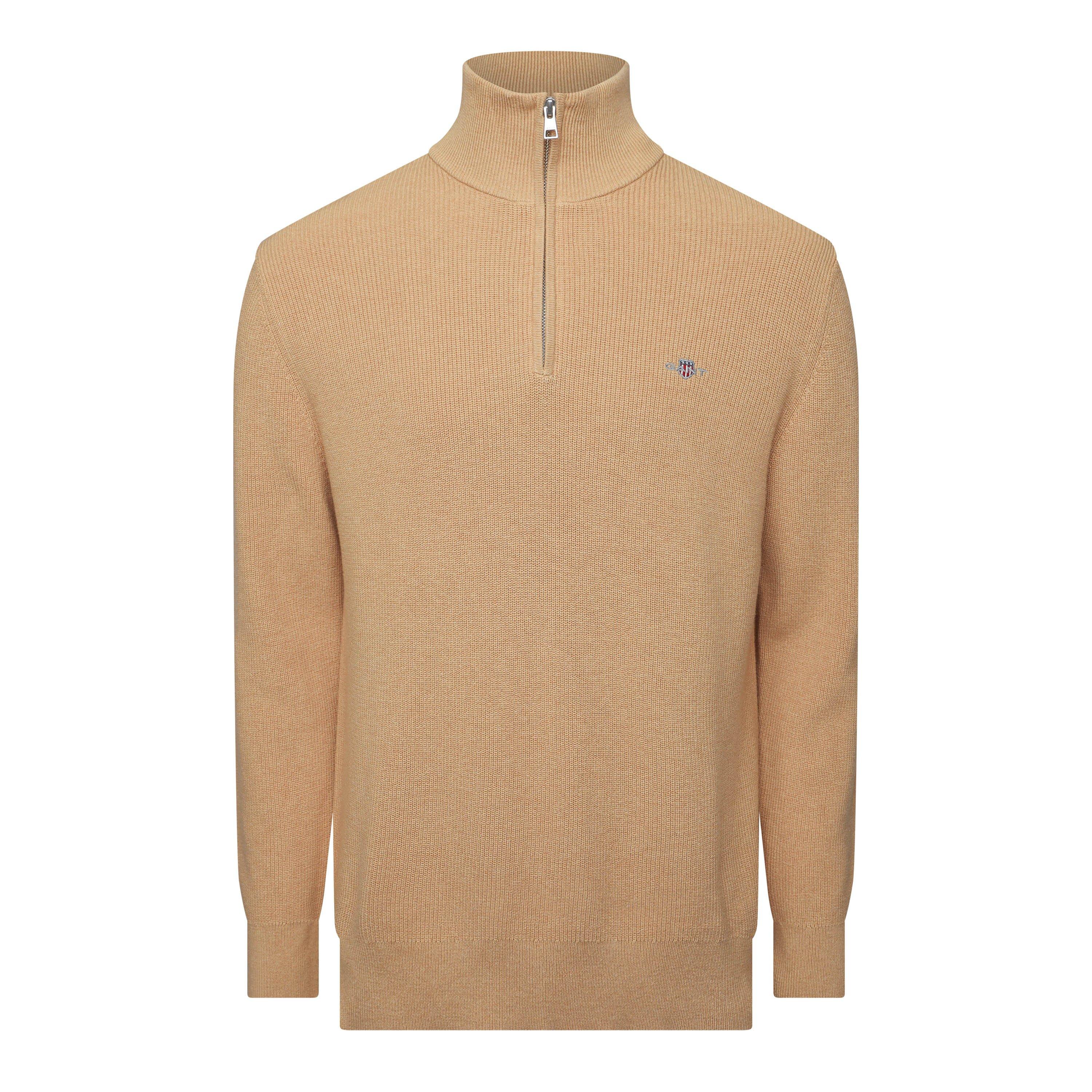 KHAKI MELANGE - Gant - Gant Cotn Merino Rib Sn64 - 1
