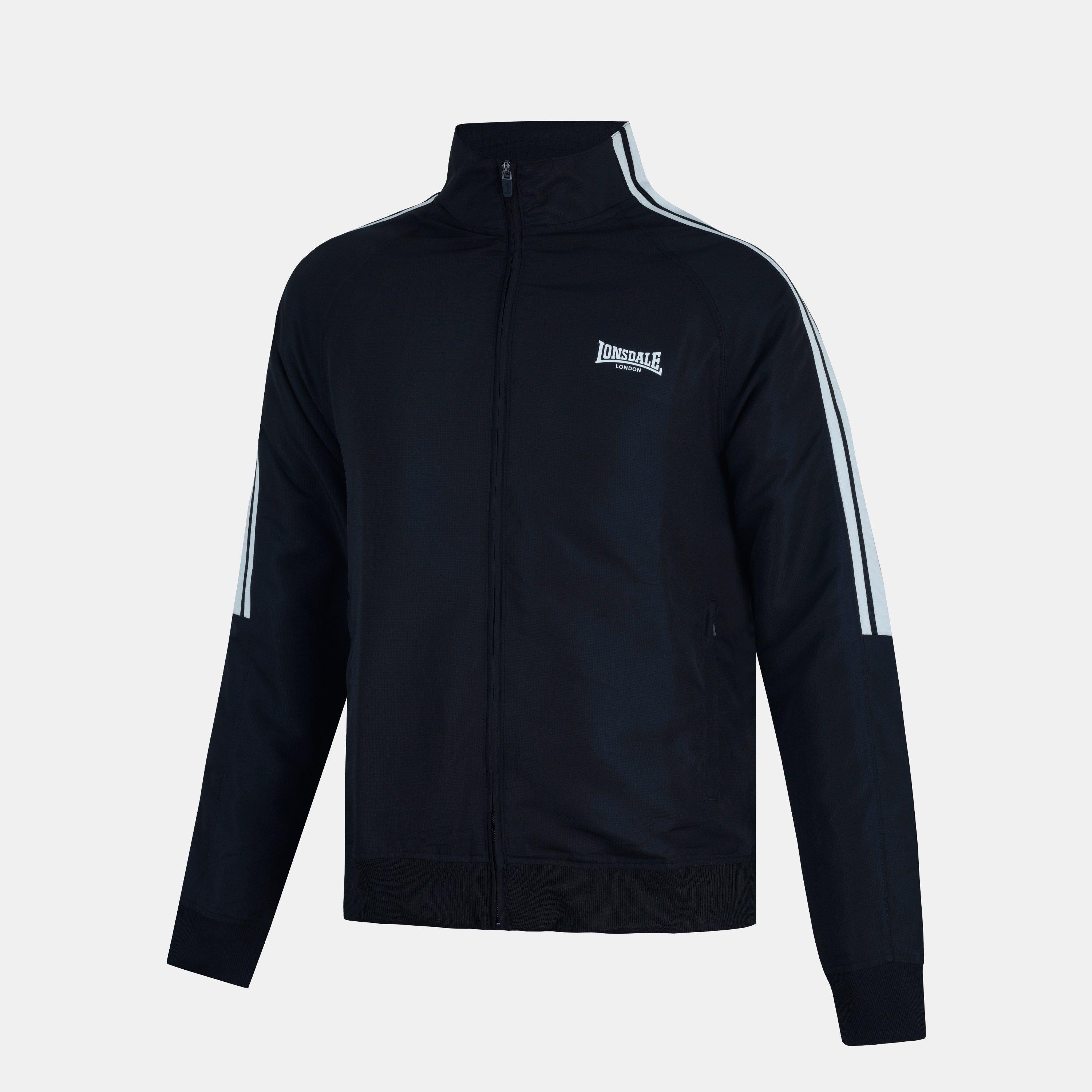 Lonsdale Men's Ess Wov Full Zip Long Sleeve Mesh Lined Tracksuit Top ...