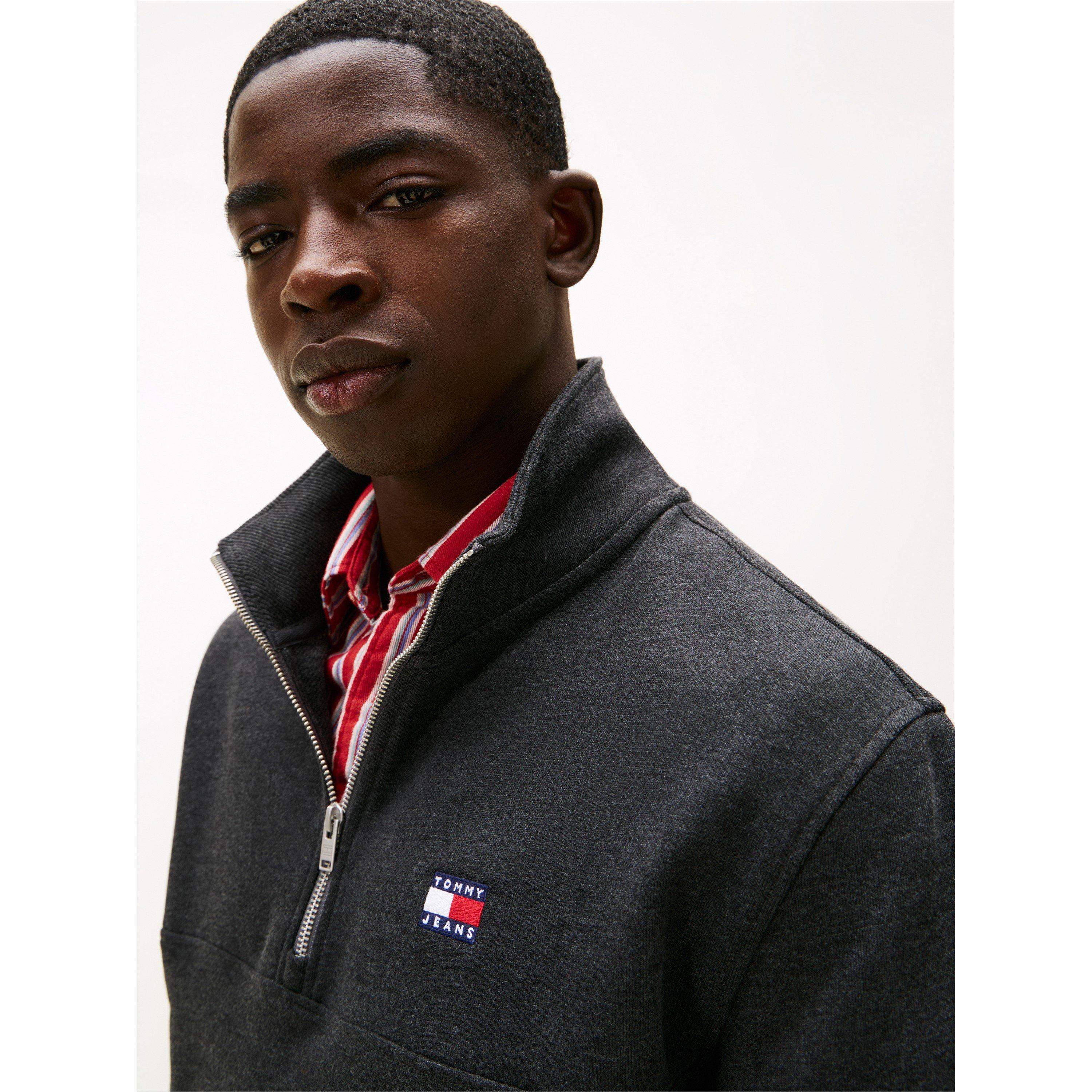 Black Htr - Tommy Jeans - TJ Reg Badge 1/4Z Sn61 - 3