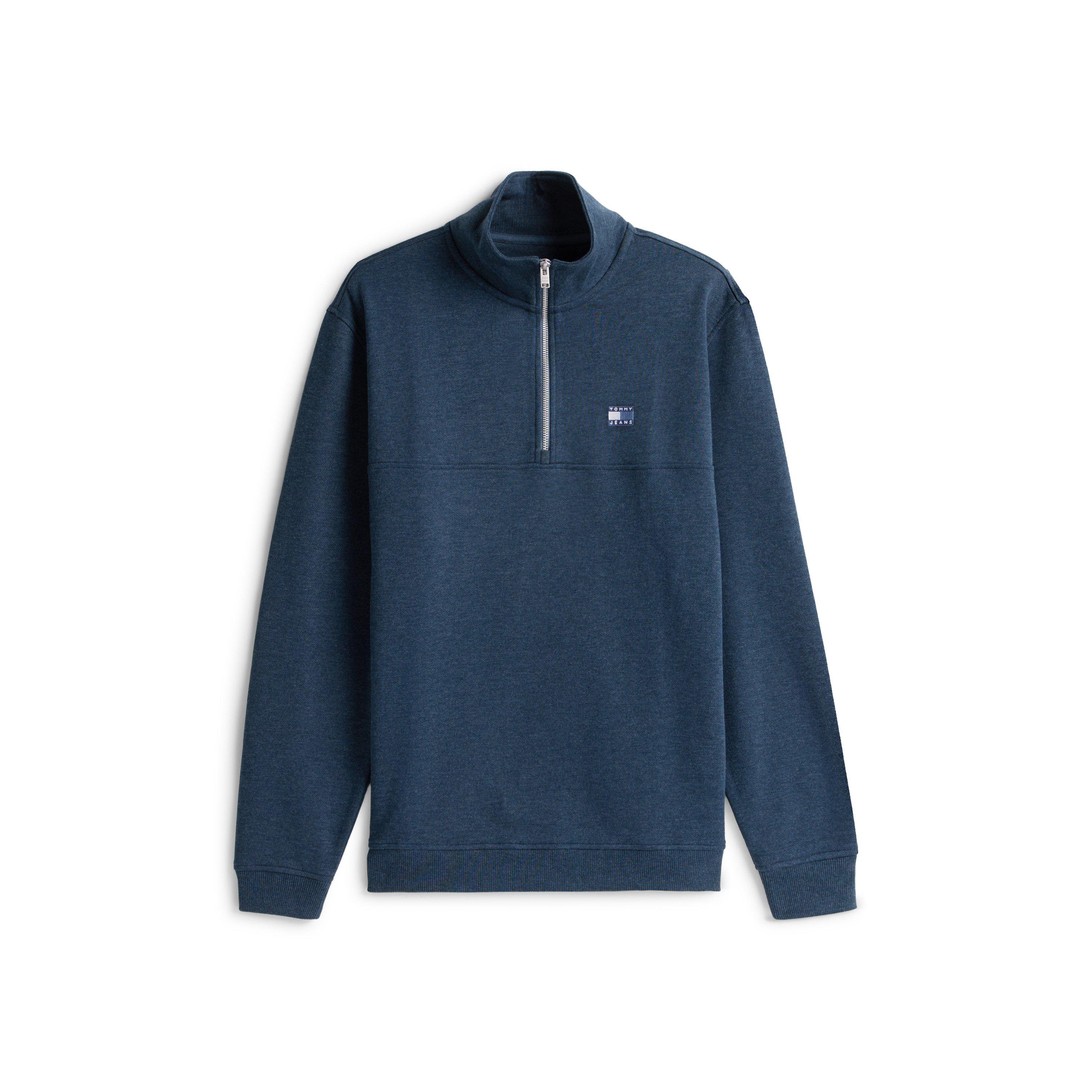 Tommy Jeans Men's Regular Badge 1/4 Zip Fleece - Dark Night Navy - XL