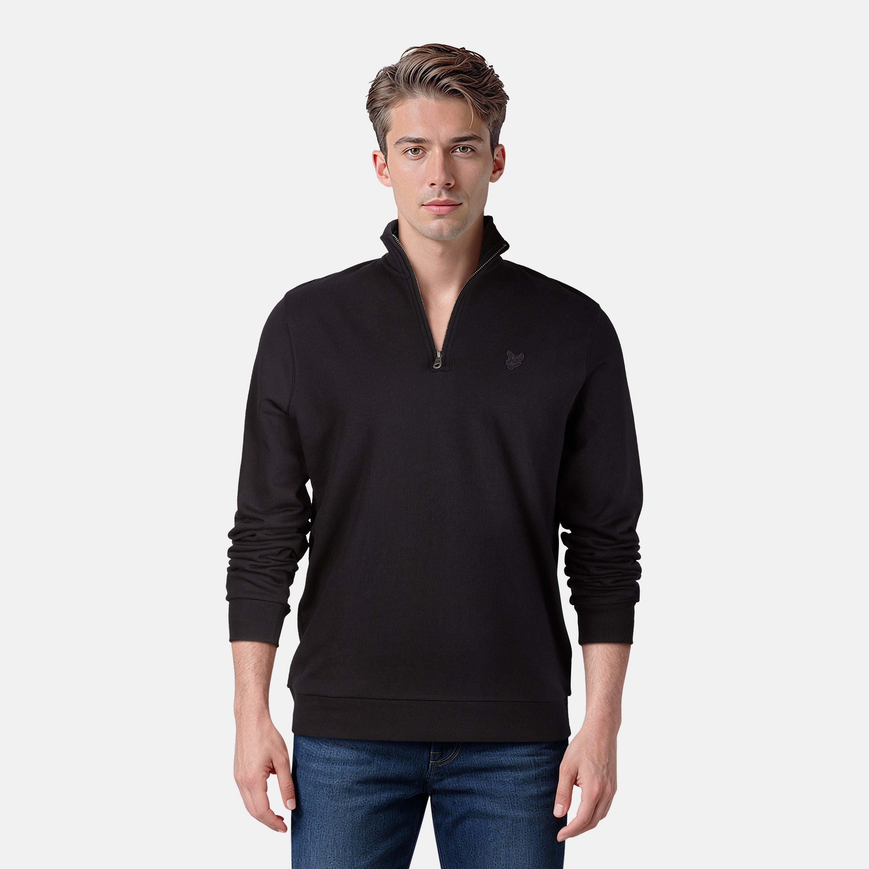 Jet Black Z865 - Lyle and Scott - Men's Quarter-Zip Fleece - 2