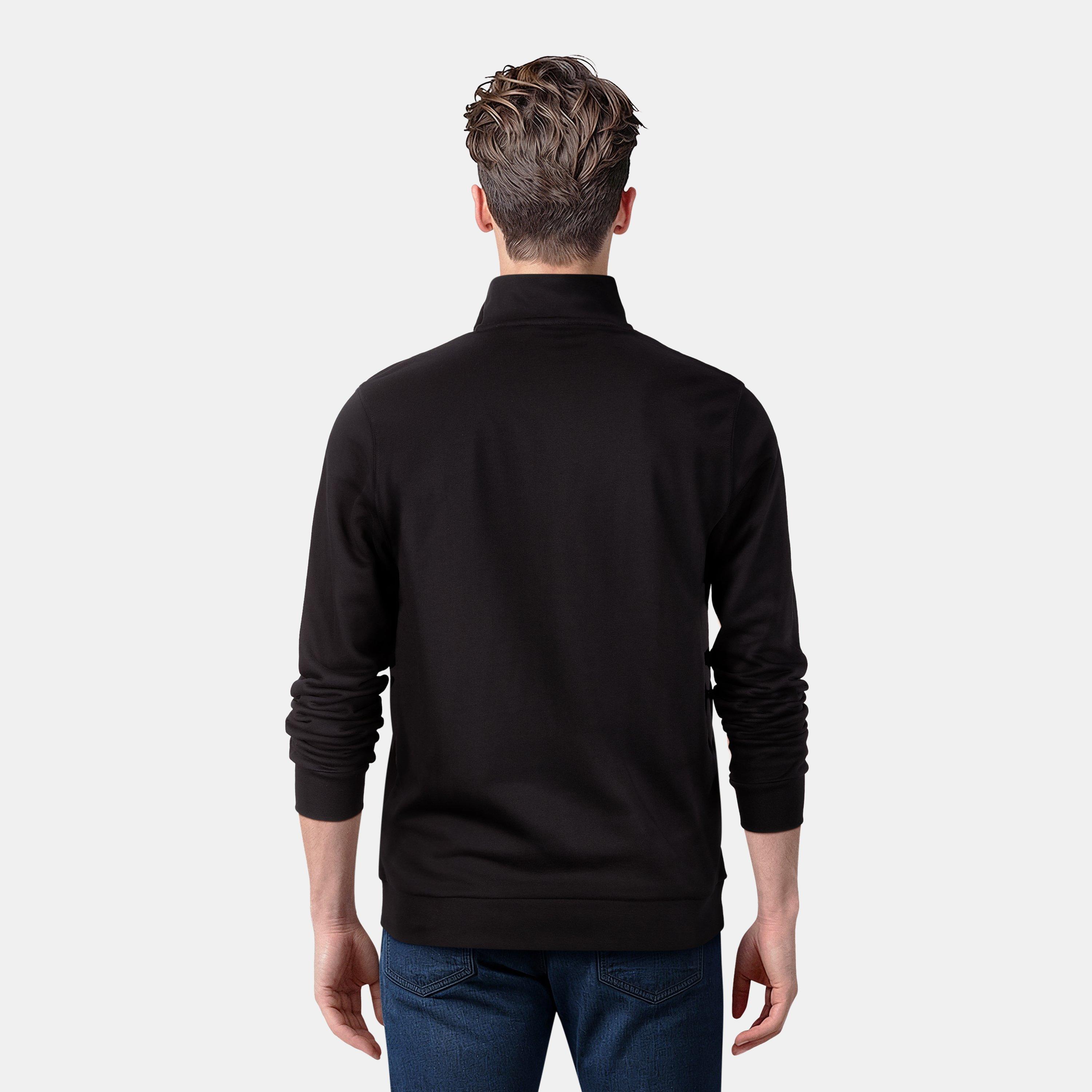 Jet Black Z865 - Lyle and Scott - Men's Quarter-Zip Fleece - 3