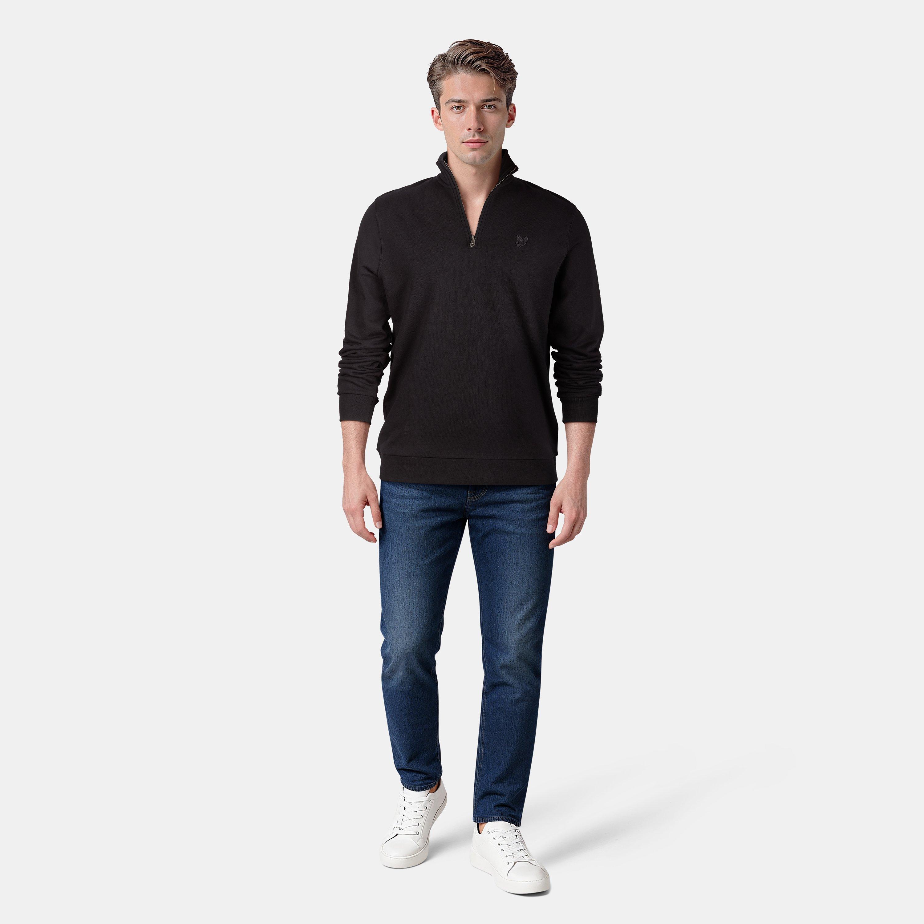Jet Black Z865 - Lyle and Scott - Men's Quarter-Zip Fleece - 5