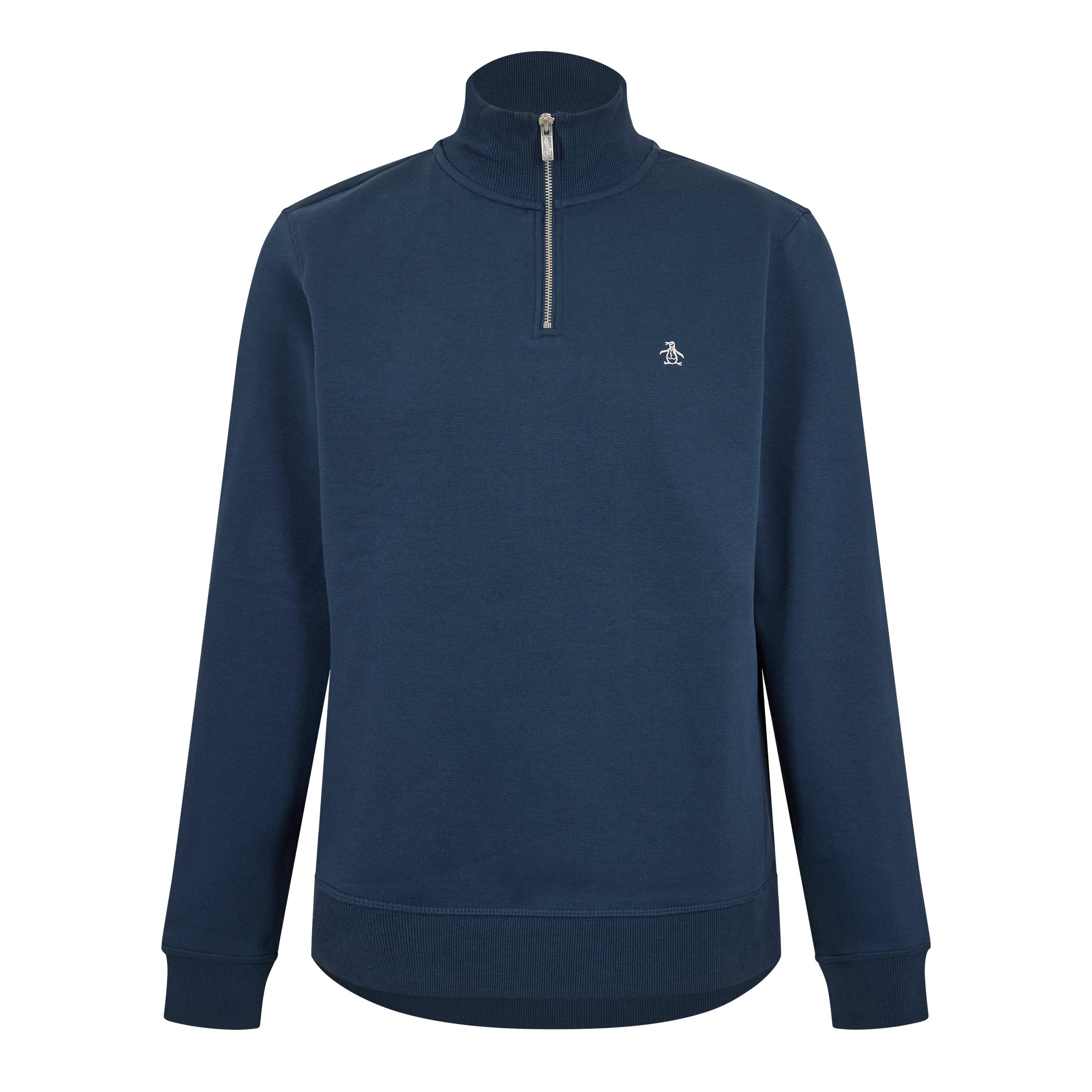 Original Penguin Men's Quarter Zip Fleece - Yale - Large
