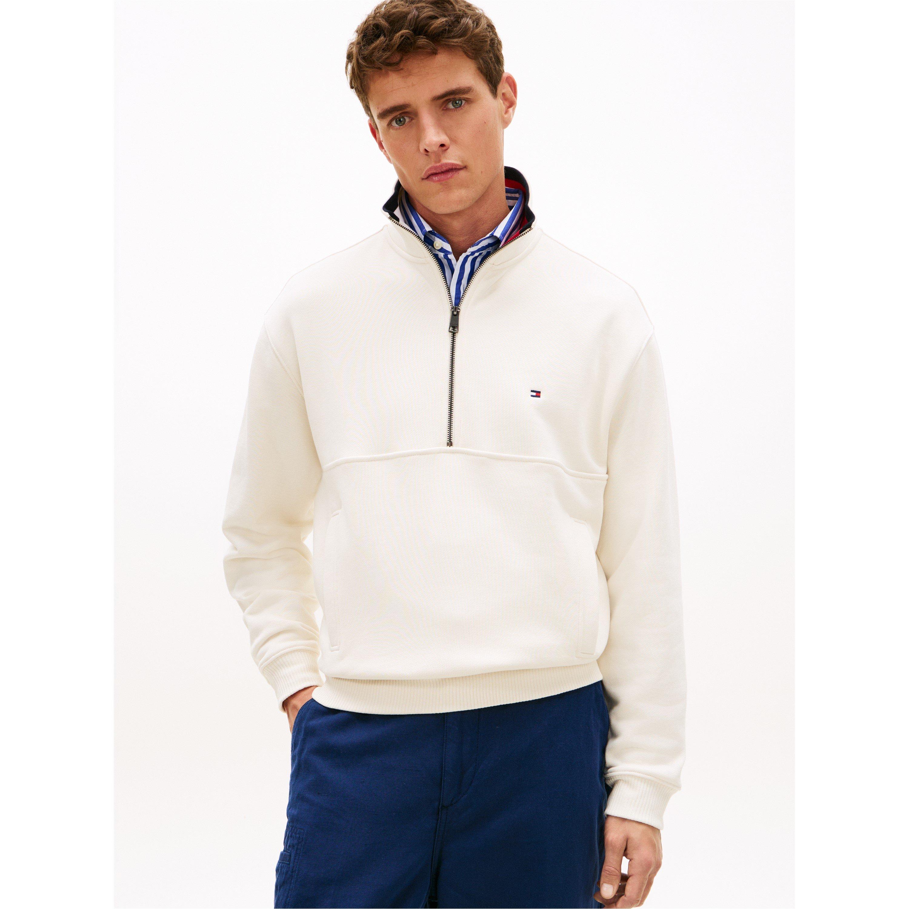 Ivory Petal - Tommy Hilfiger - Tommy Flag 1/2Zip Sn62 - 2