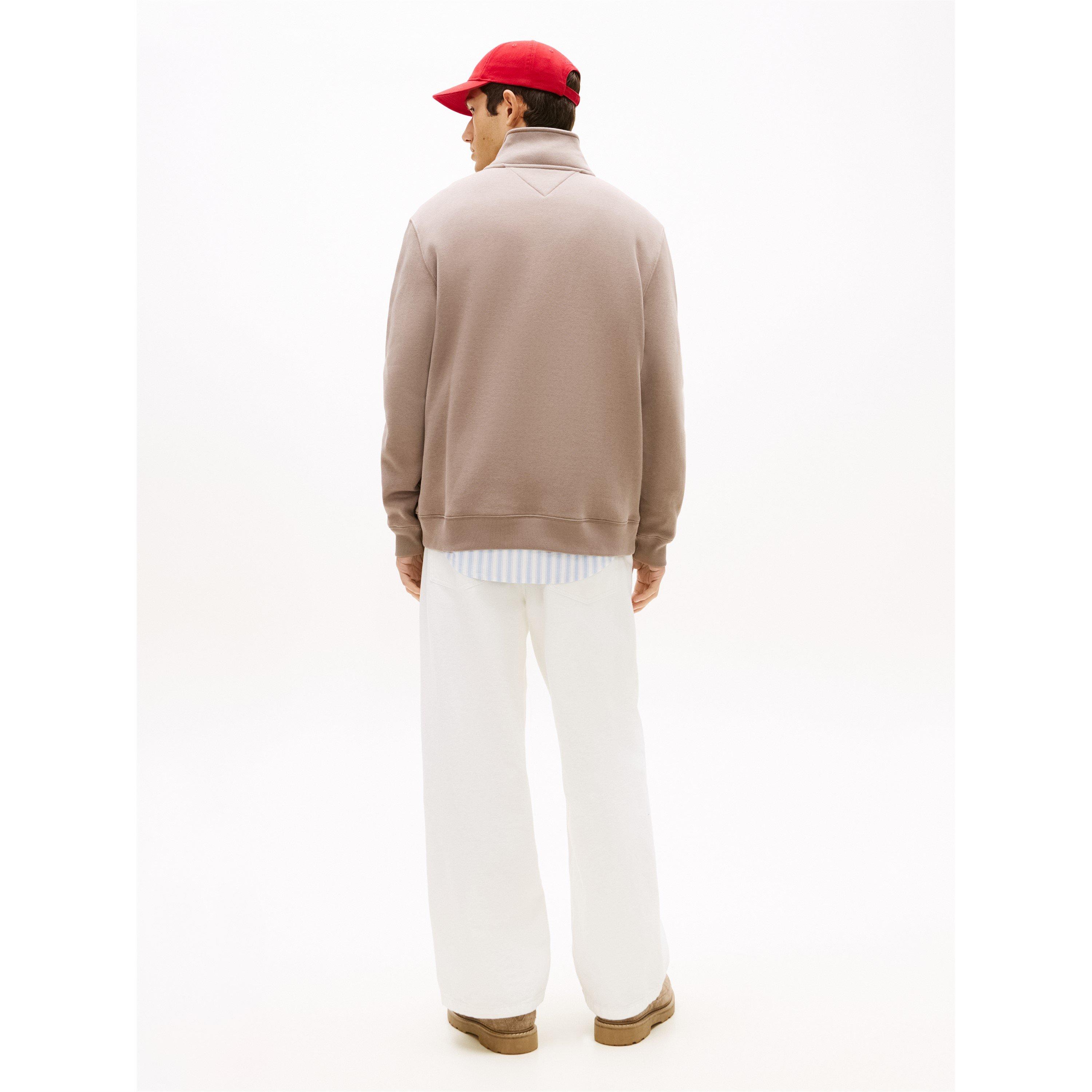 Ivy Mink - Tommy Jeans - TJ Flag Fleece Quarter-Zip Jumper - 4