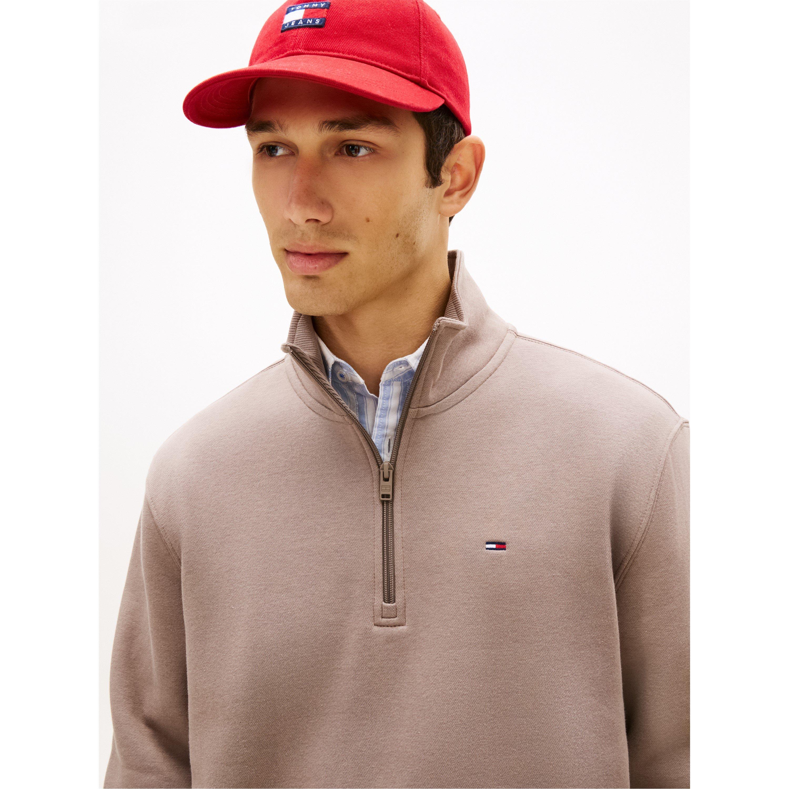 Ivy Mink - Tommy Jeans - TJ Flag Fleece Quarter-Zip Jumper - 5