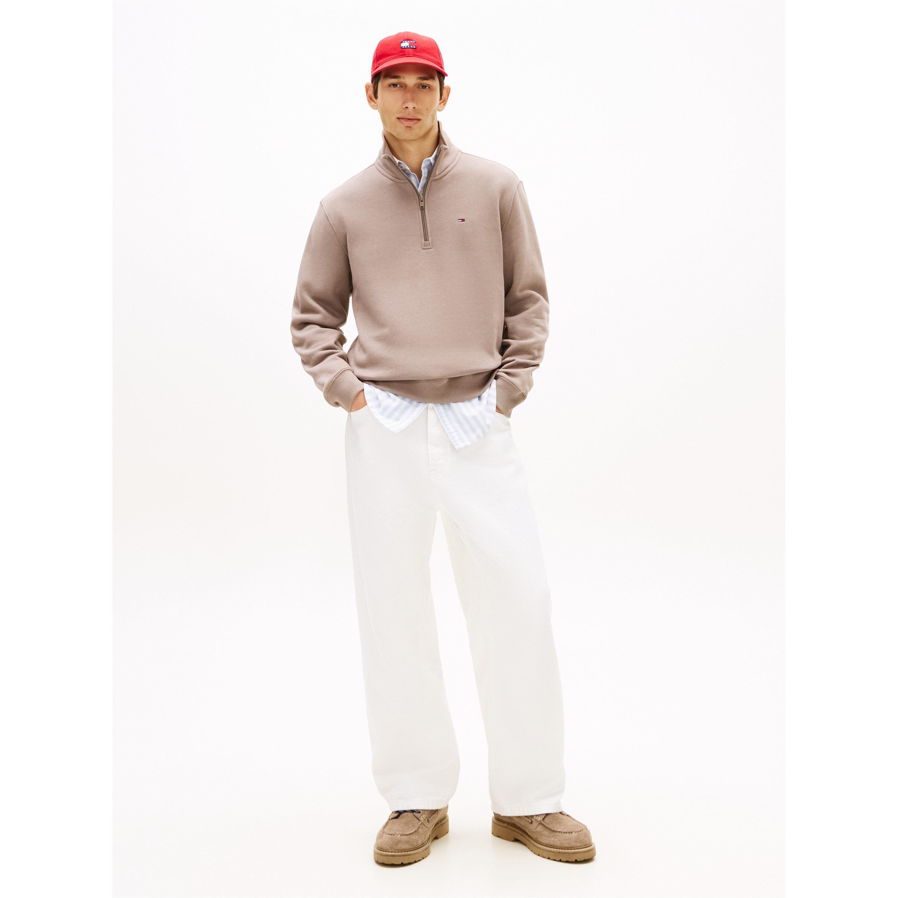 Ivy Mink - Tommy Jeans - TJ Flag Fleece Quarter-Zip Jumper - 6