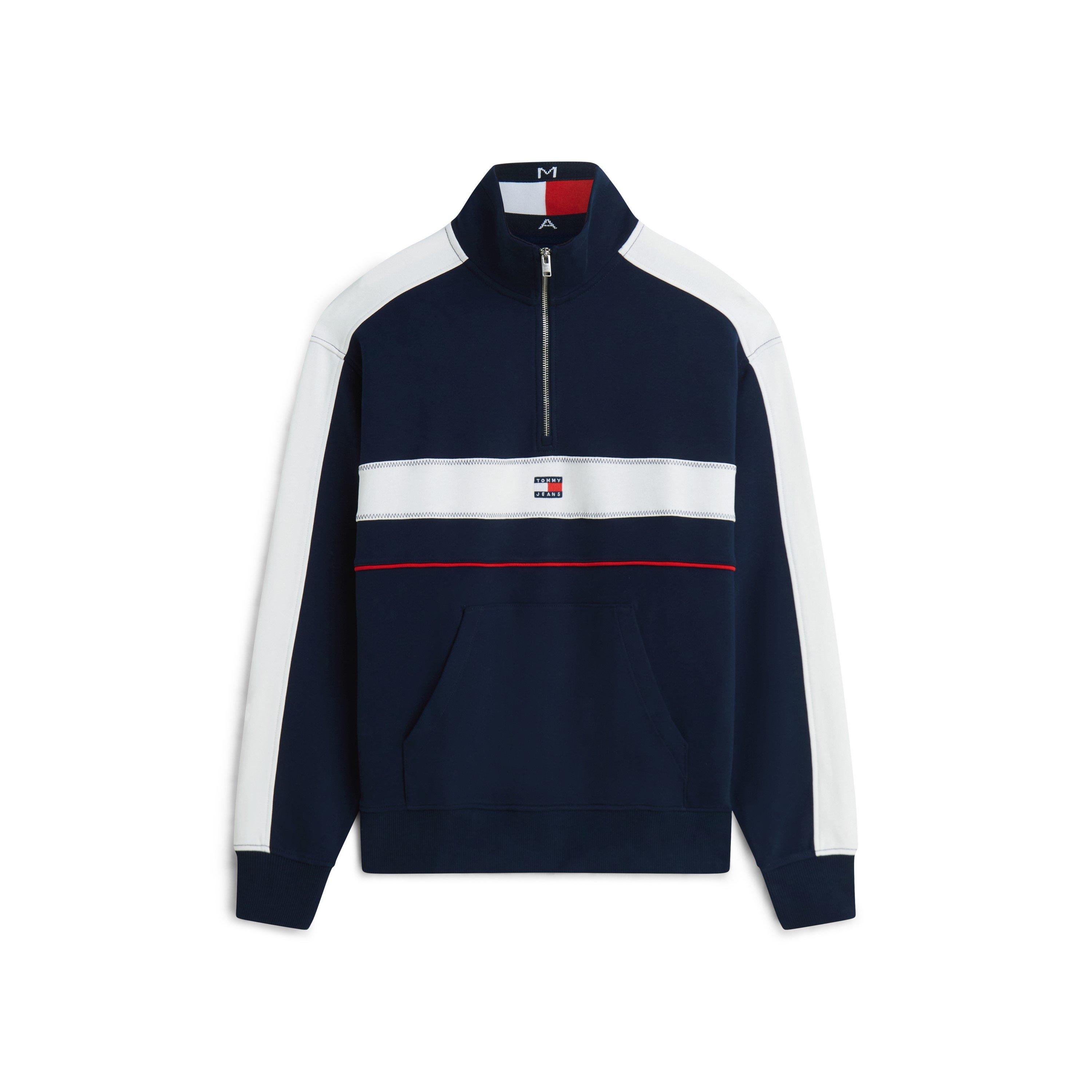Nvy/Red/Wht - Tommy Jeans - Men's 1/4 Zip Fleece - 1