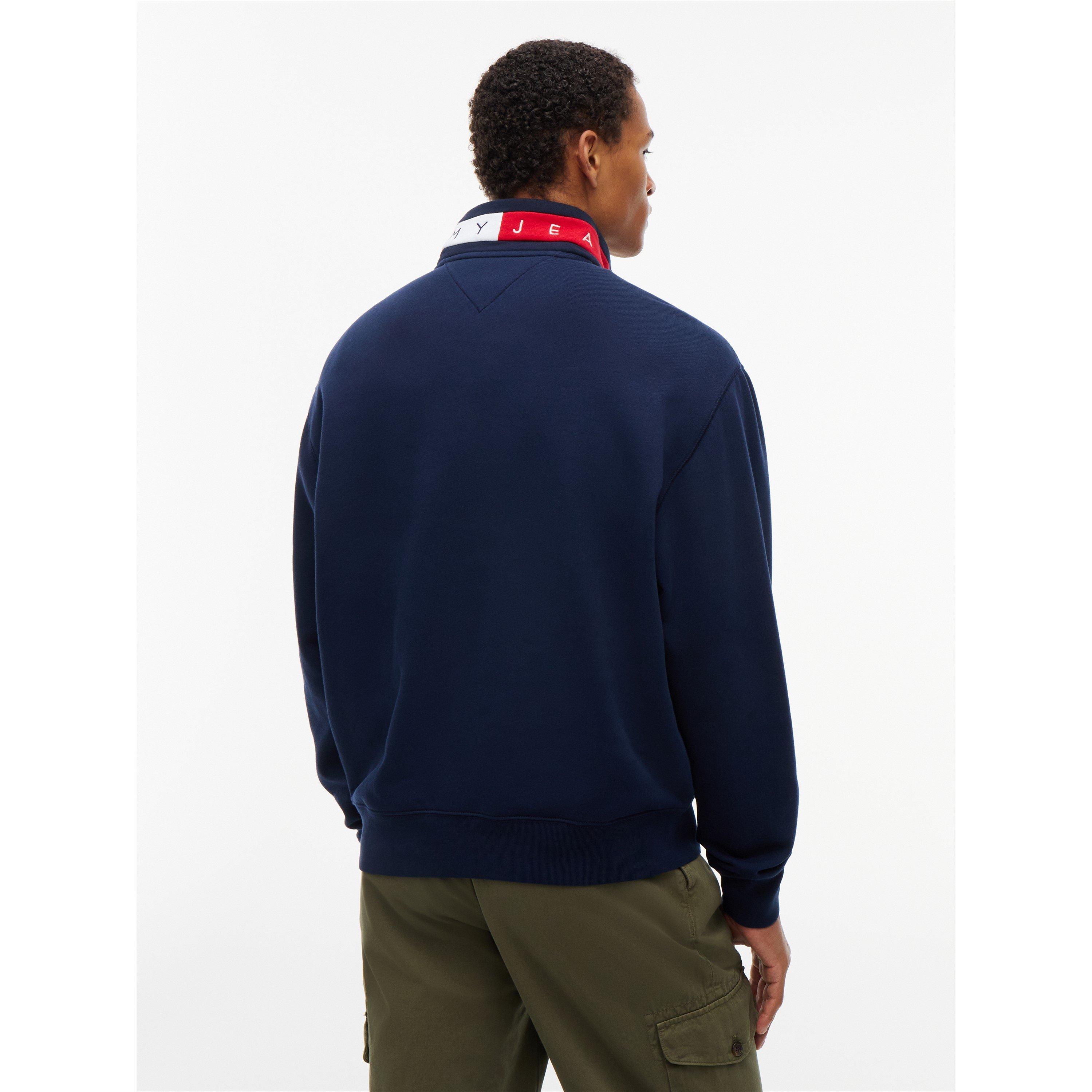 Dark Blue - Tommy Jeans - TJ 1/4Zip Collr Logo Sn64 - 5