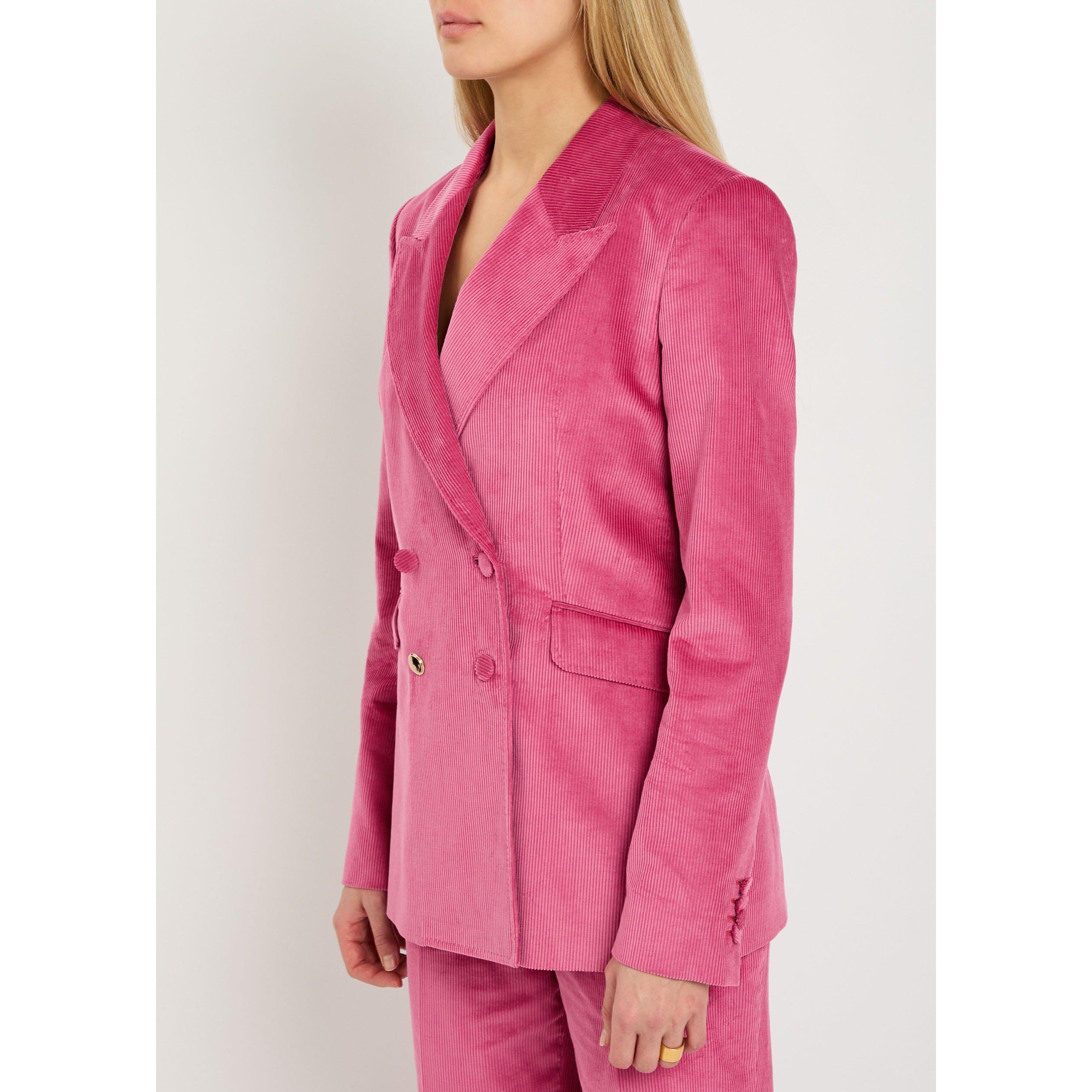 PINK - Gabriela Hearst - Women's Angela Cotton Double-Breasted Blazer - 2