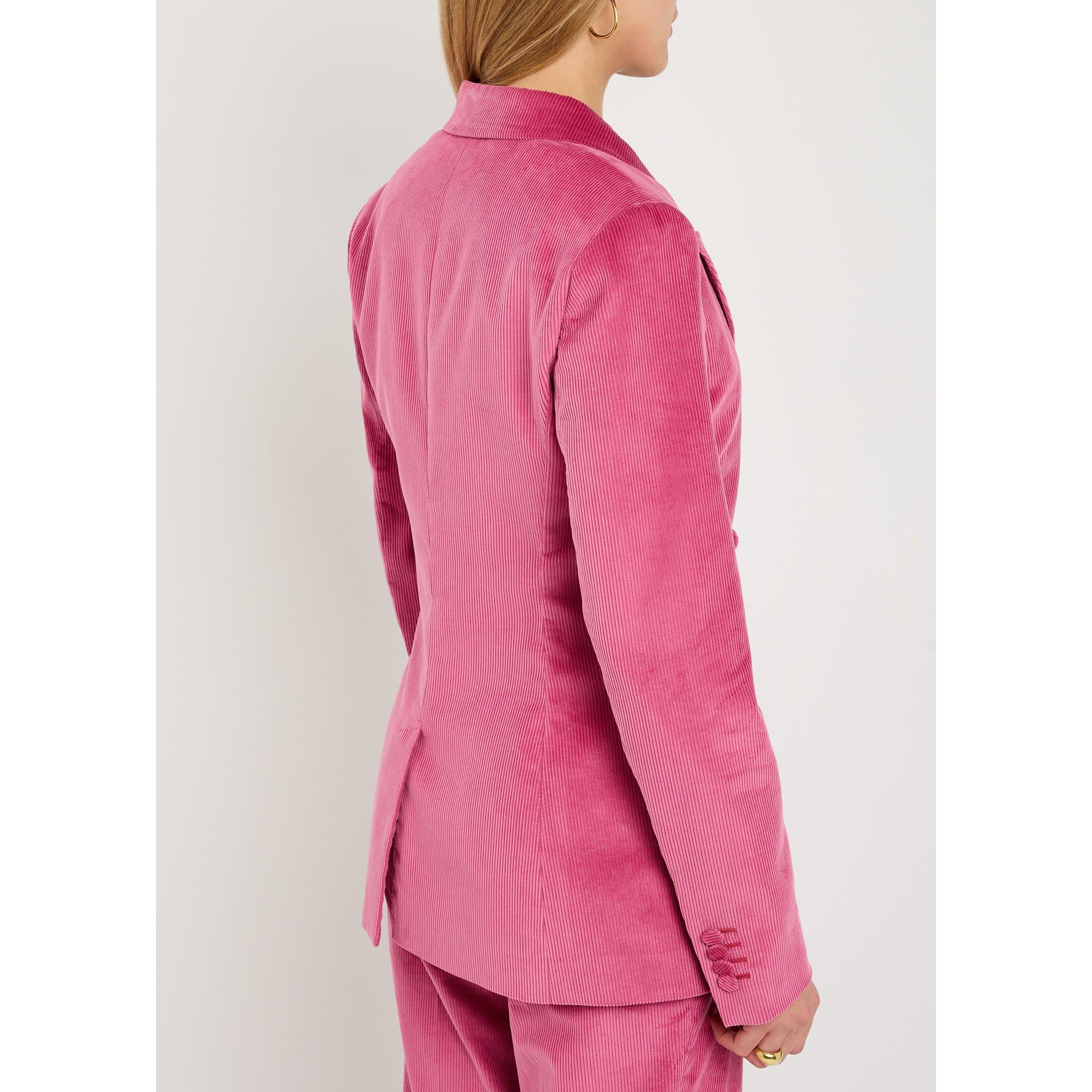 PINK - Gabriela Hearst - Women's Angela Cotton Double-Breasted Blazer - 3