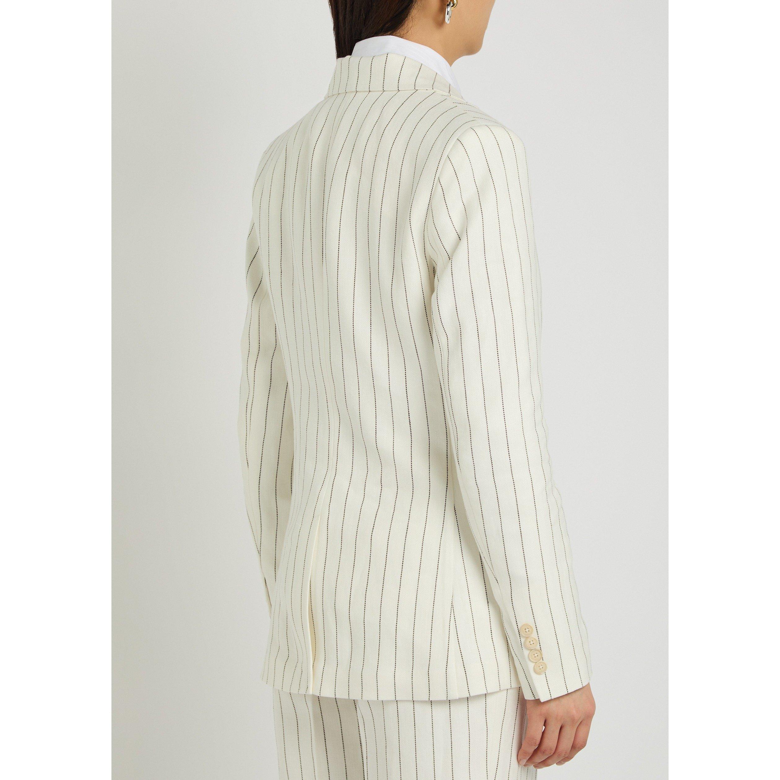 CREAM AND OTHER - Polo Ralph Lauren - W STRIPE BLAZER - 3