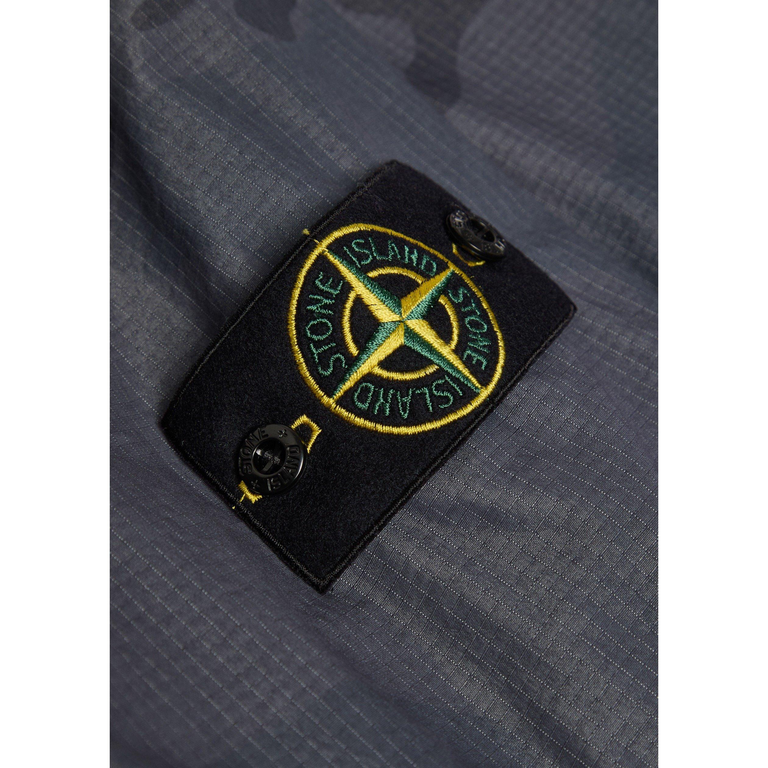 GREY - Stone Island - Men's Cotton Camo Print Short-Sleeve Shirt - 4