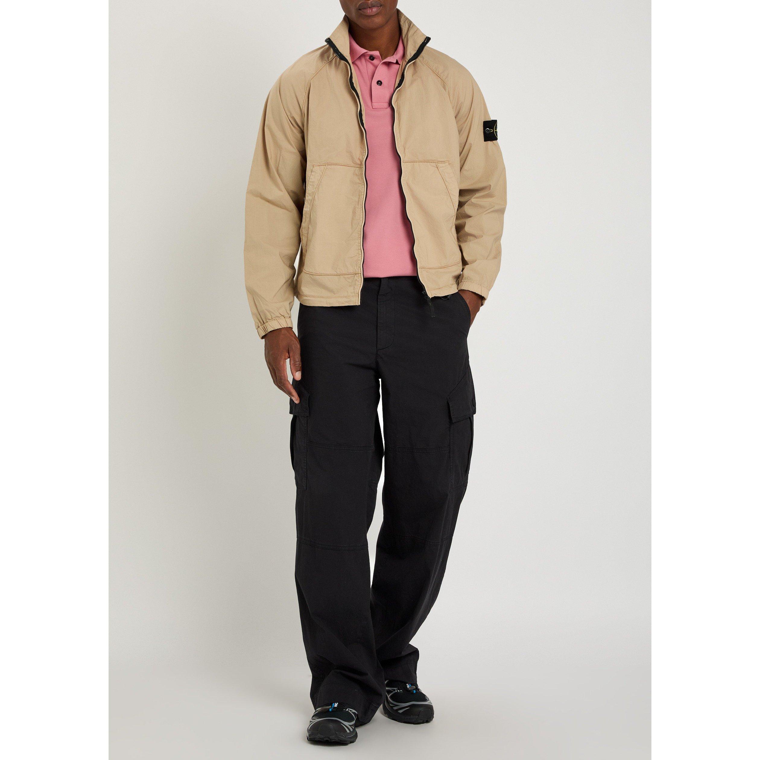 SAND - Stone Island - Men's SI Tela Zip Cotton Tracksuit Top - 5