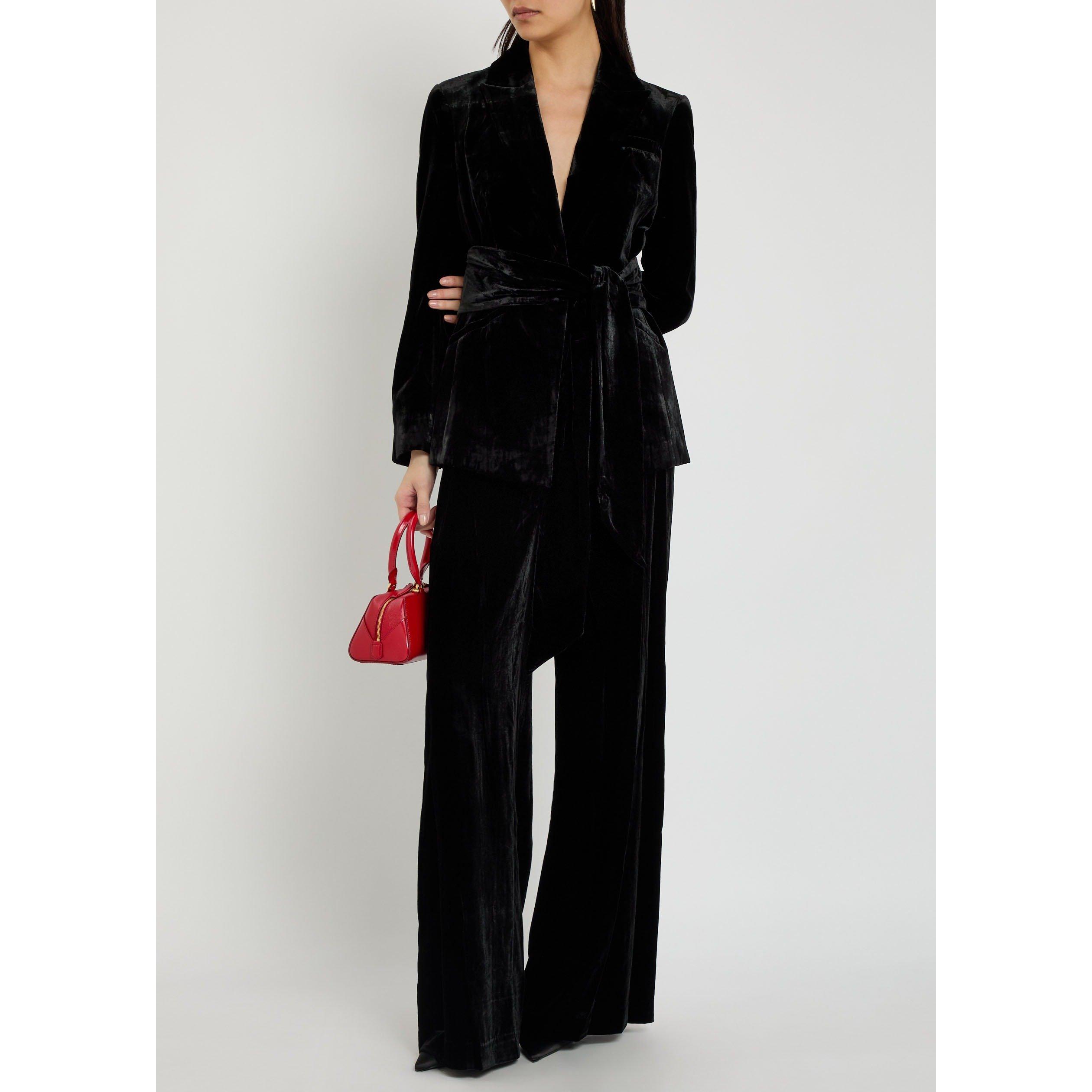BLACK - Veronica Beard - Women's Issel Jacket Velvet Blazer - 5