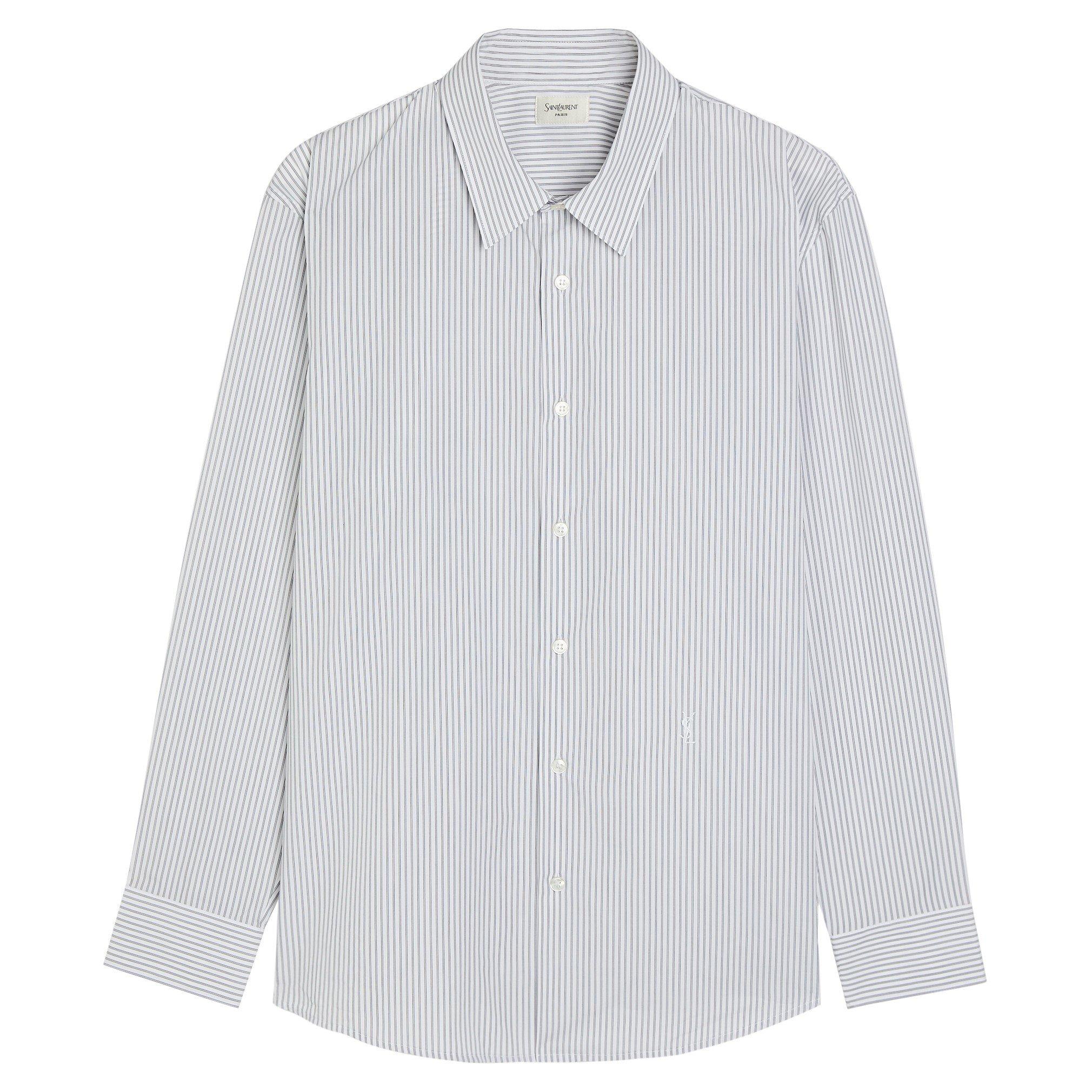 GREY - Saint Laurent - YSL STRIPE CLASSIC SHIRT - 1