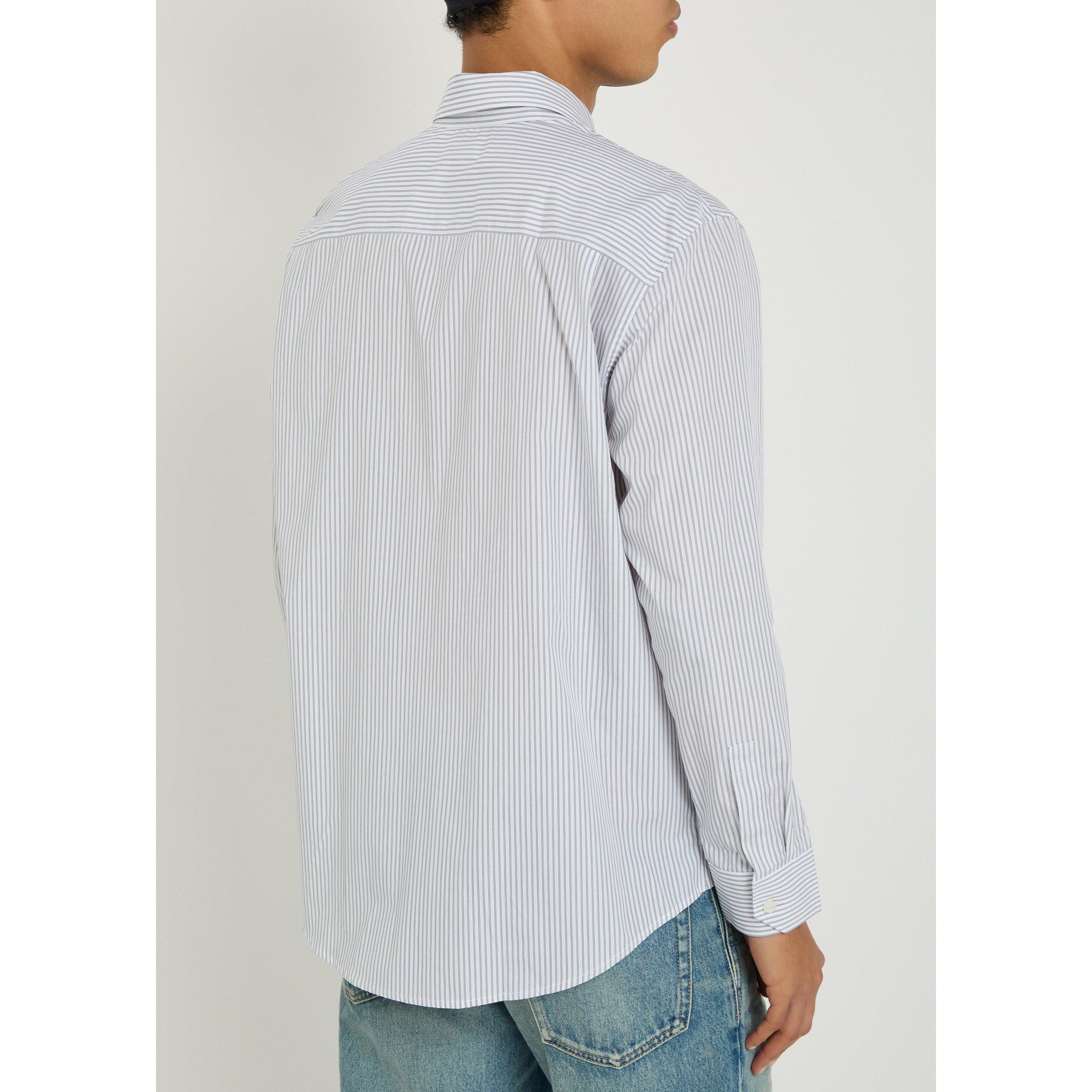 GREY - Saint Laurent - YSL STRIPE CLASSIC SHIRT - 3