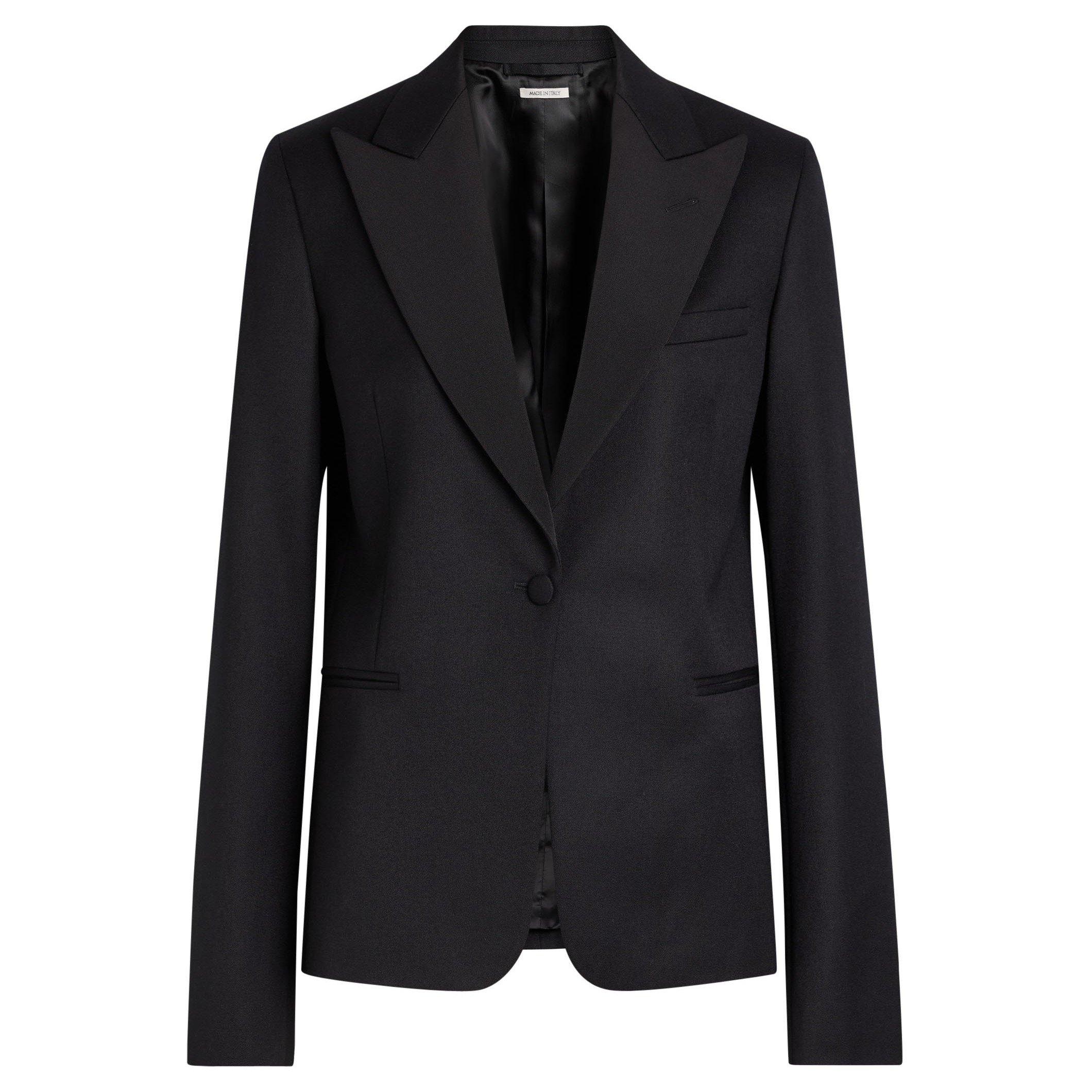 BLACK - JW Anderson - Women's Wool Tuxedo Blazer - 1