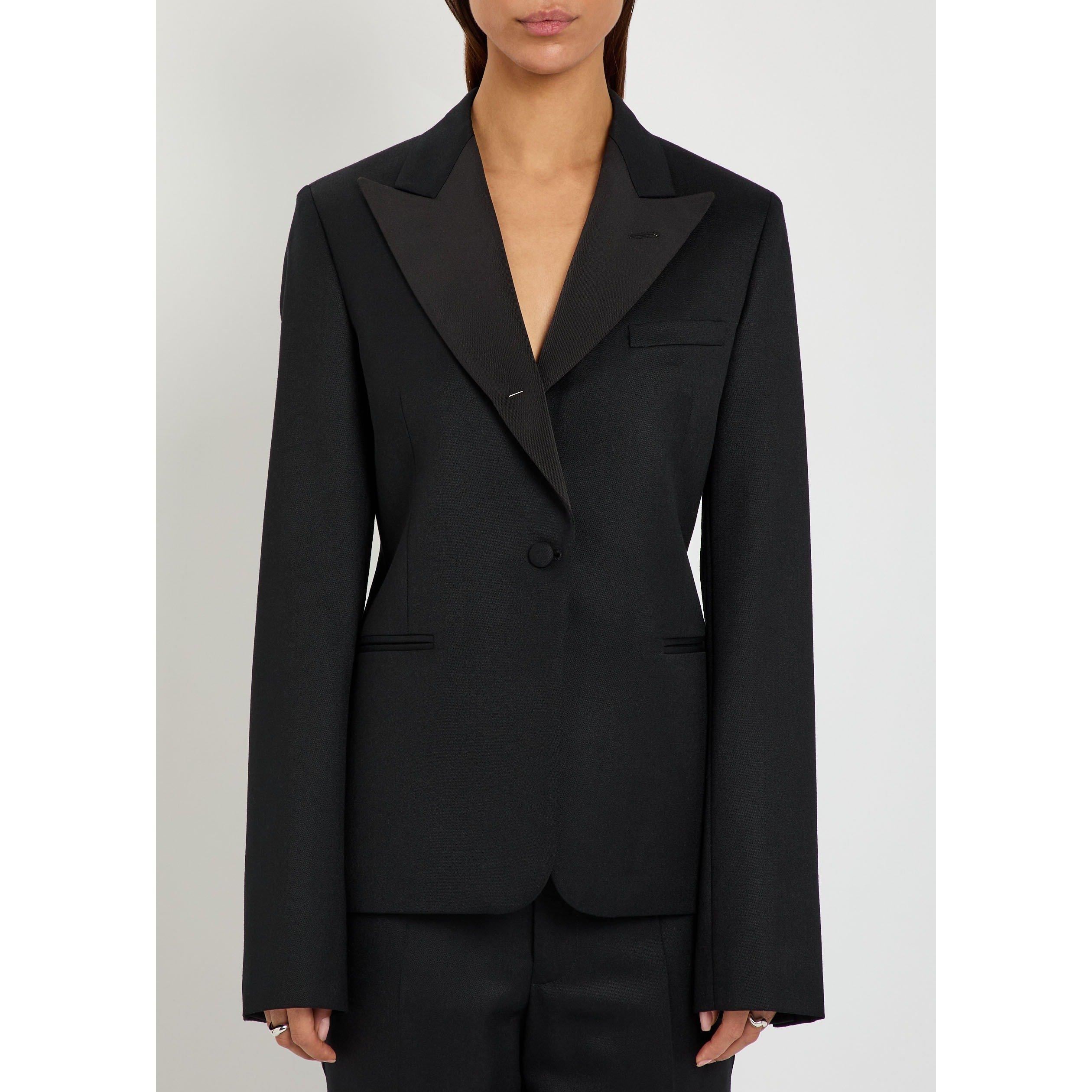 BLACK - JW Anderson - Women's Wool Tuxedo Blazer - 2