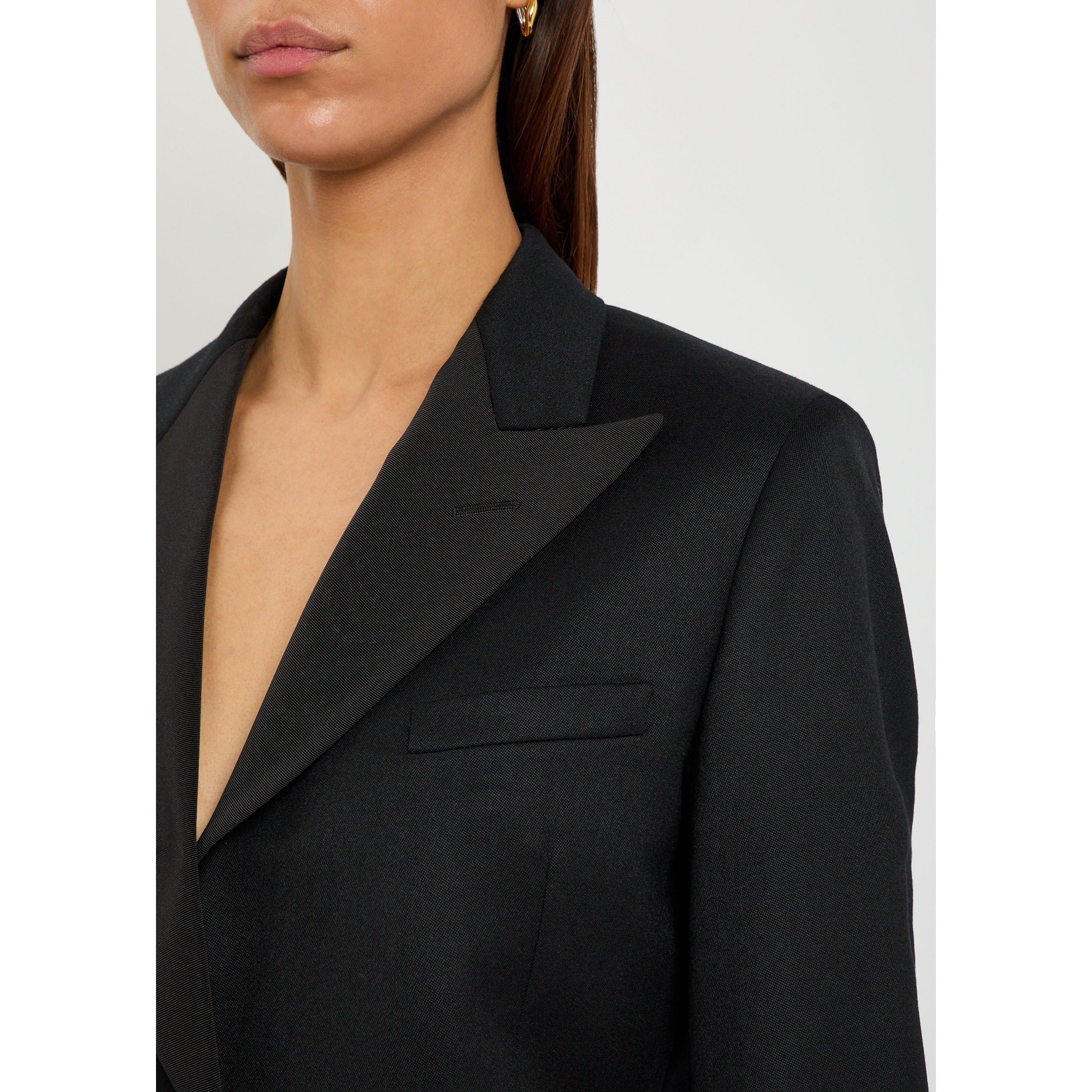 BLACK - JW Anderson - Women's Wool Tuxedo Blazer - 4