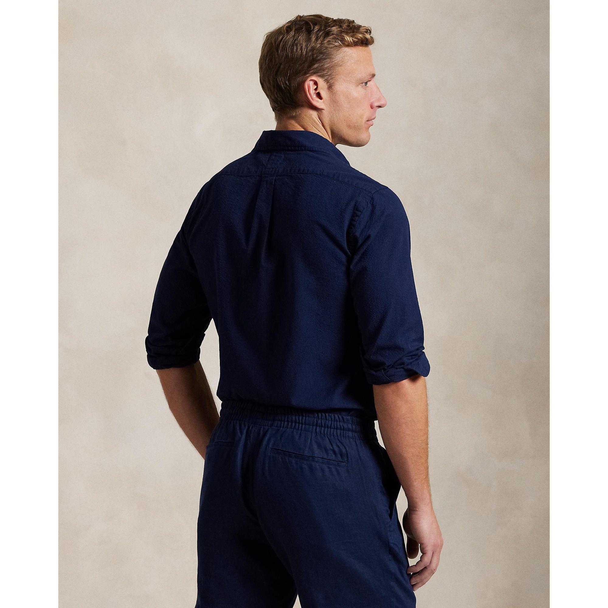 Astoria Navy - Polo Ralph Lauren - Plain Long Sleeve Shirt - 3