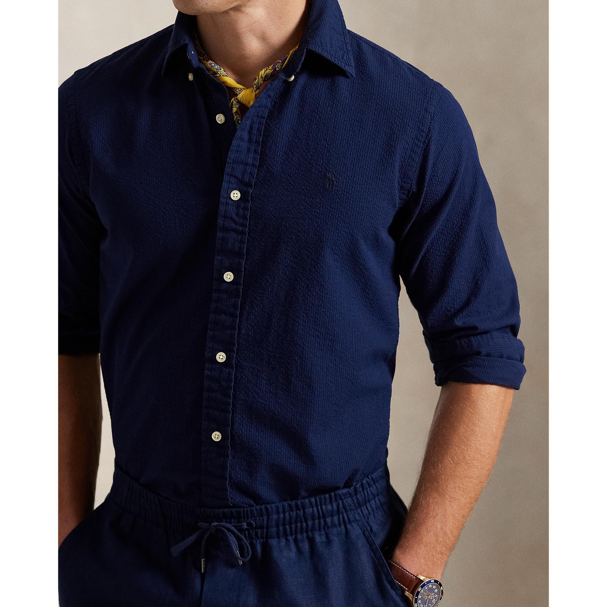 Astoria Navy - Polo Ralph Lauren - Plain Long Sleeve Shirt - 4