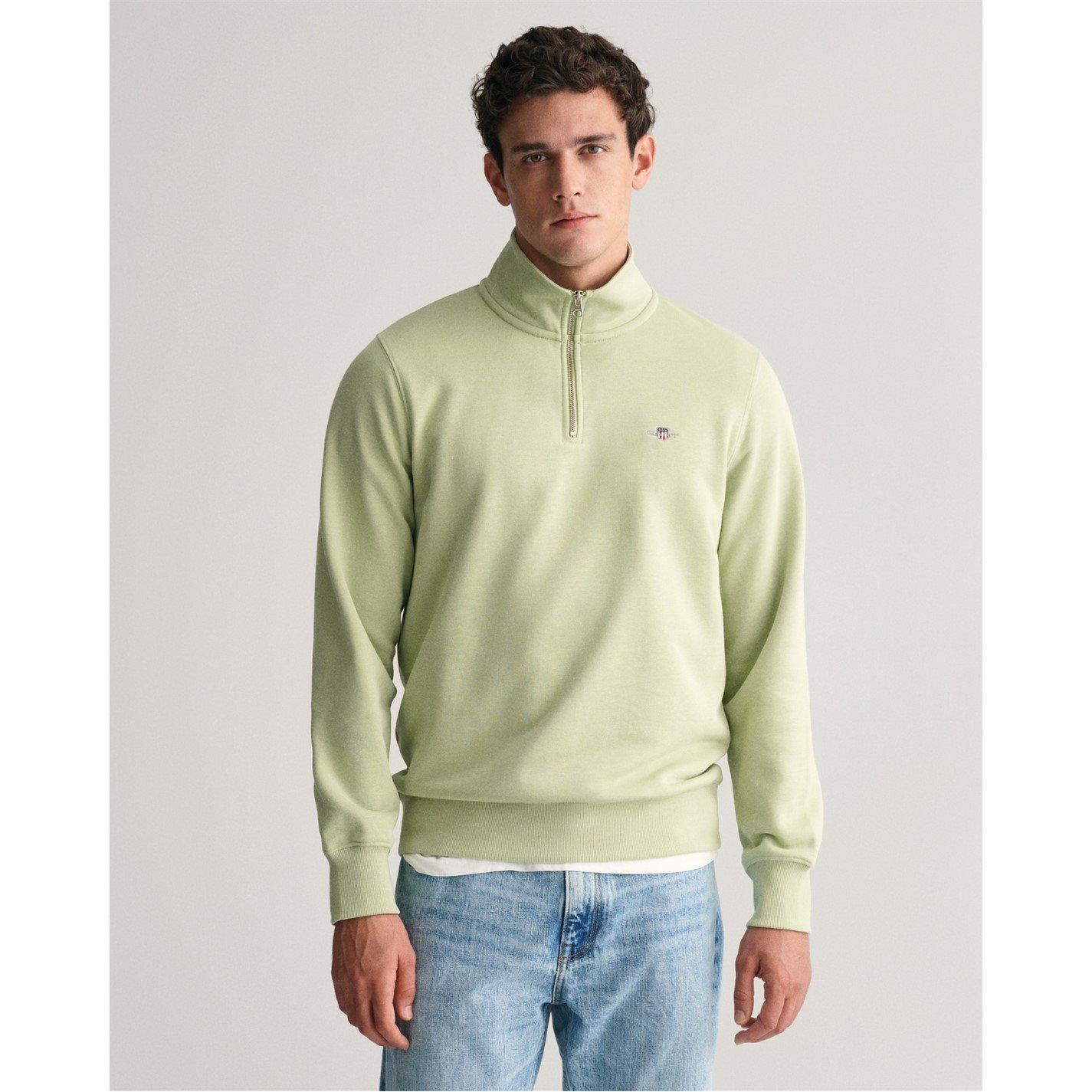 Milky Matcha - Gant - Shield Half-Zip Sweatshirt - 4