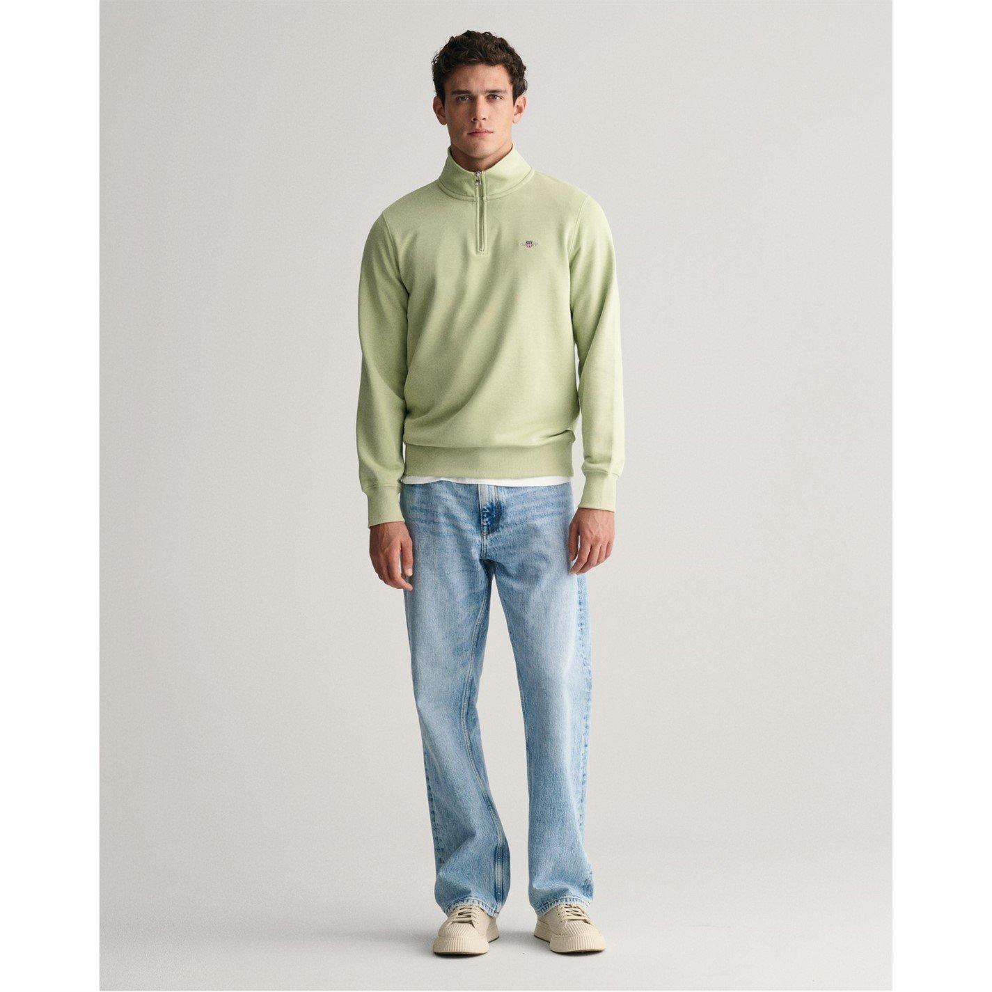 Milky Matcha - Gant - Shield Half-Zip Sweatshirt - 5