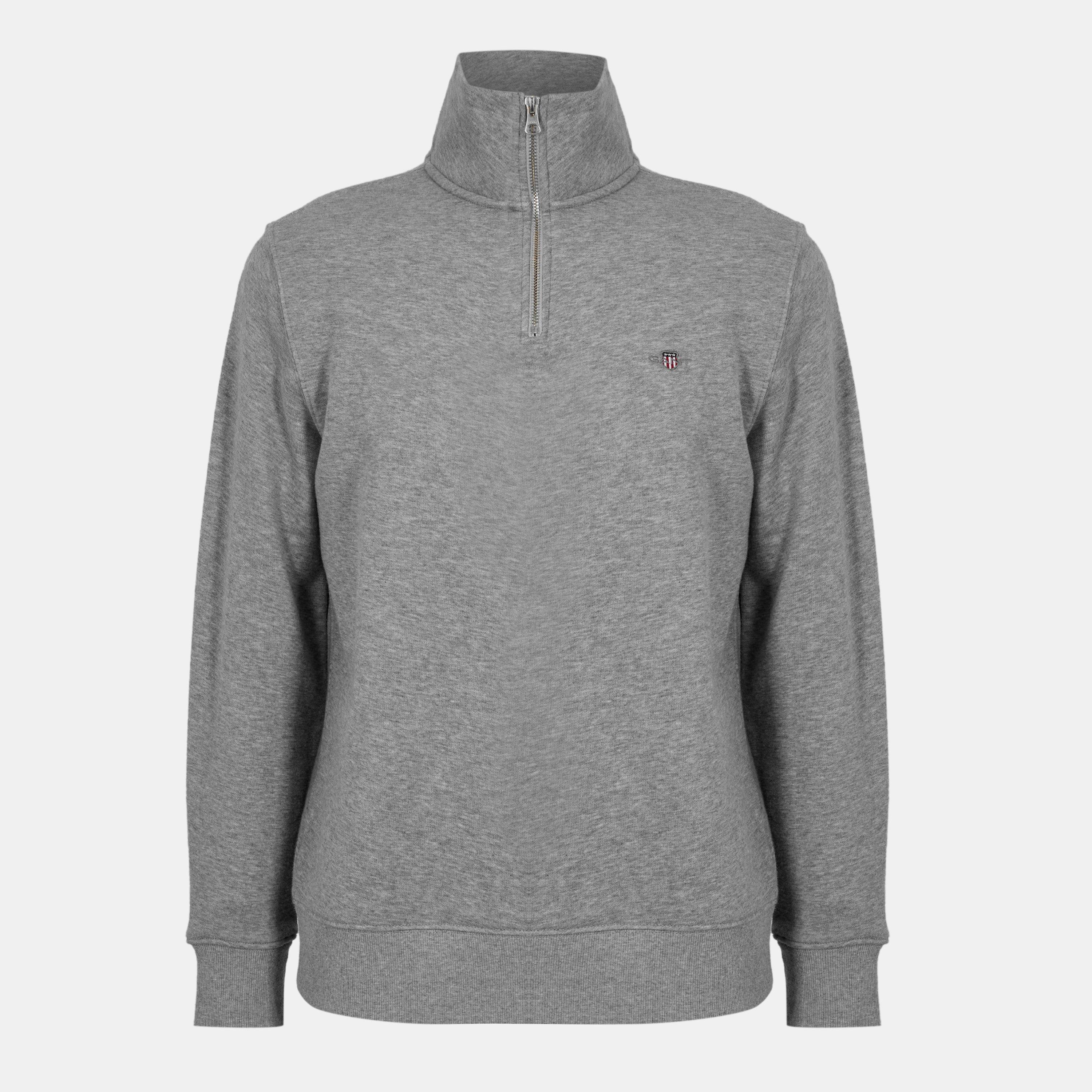Gant Shield Half-Zip Sweatshirt - Grey 093 - L