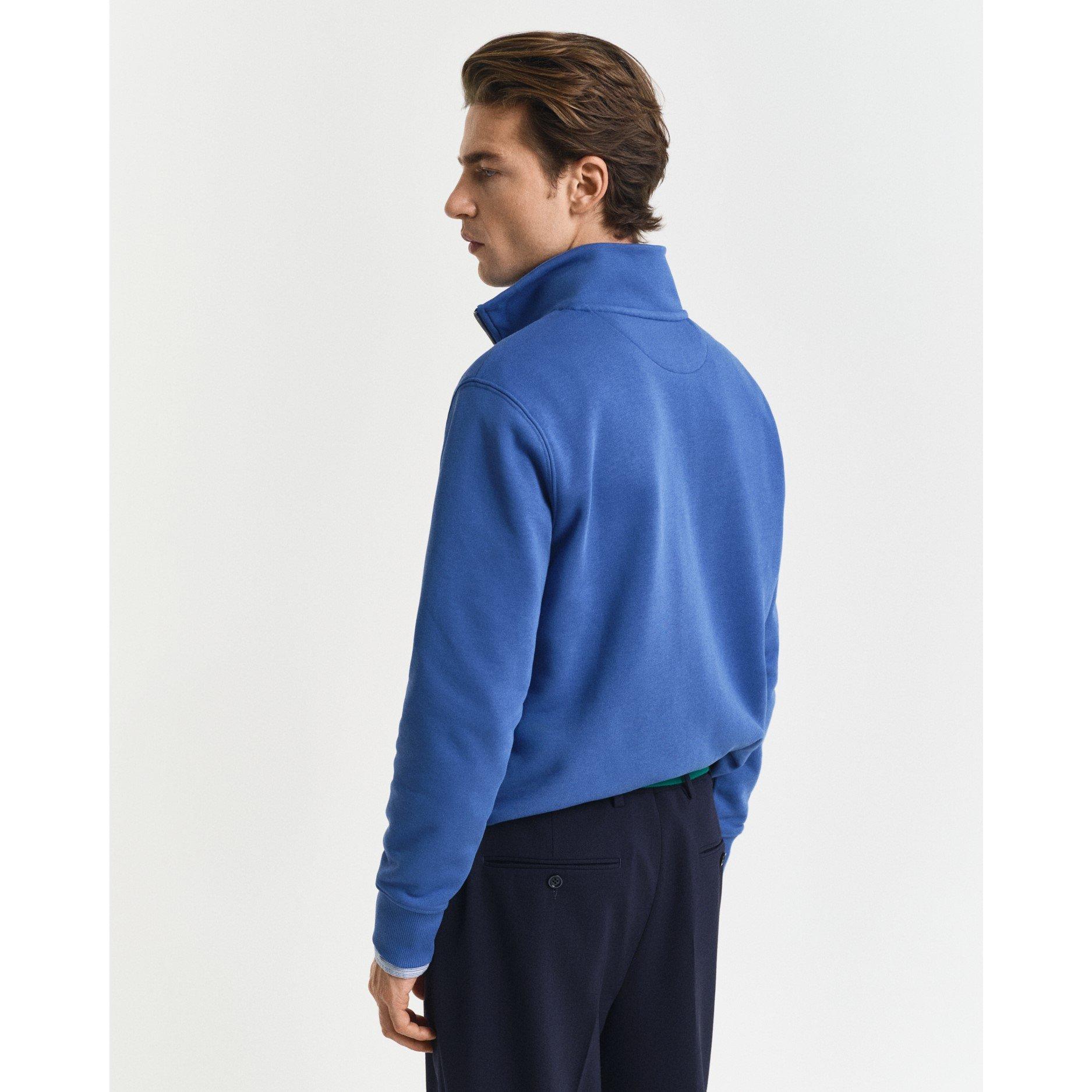 Rich Blue - Gant - Shield Half-Zip Sweatshirt - 2